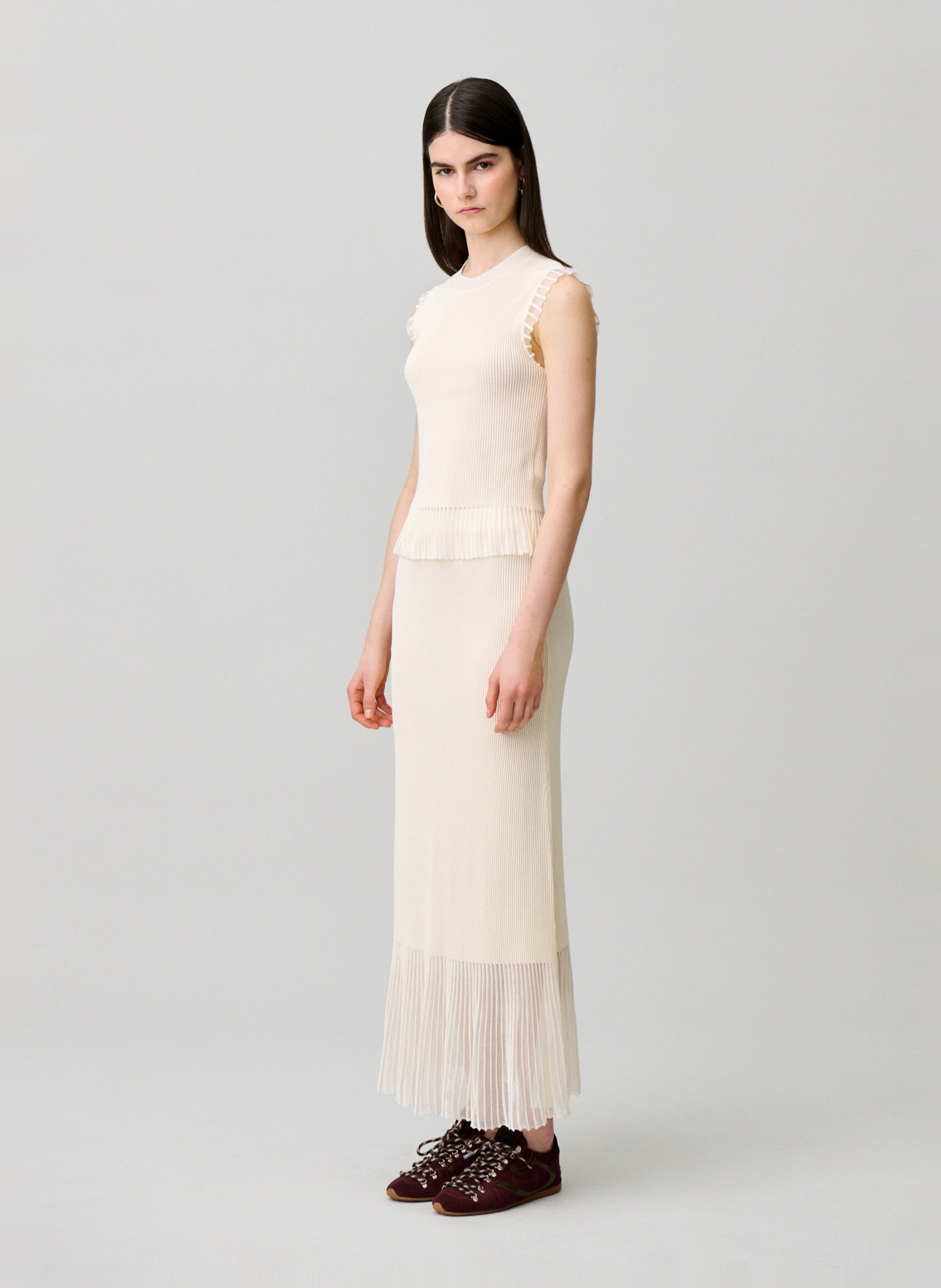 Jupe midi  CLAUDIE PIERLOT Beige
