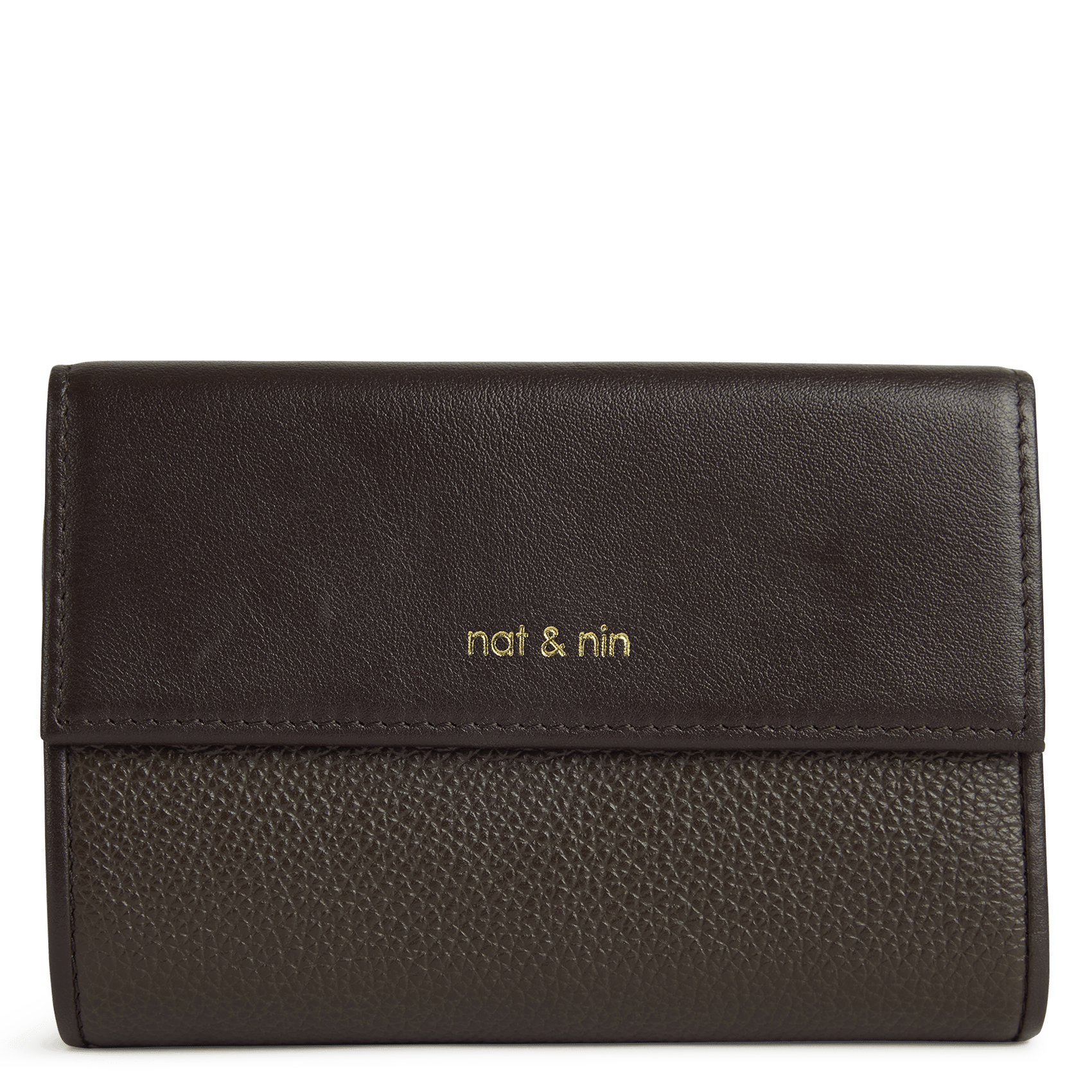 Portefeuille en cuir NAT & NIN Marron
