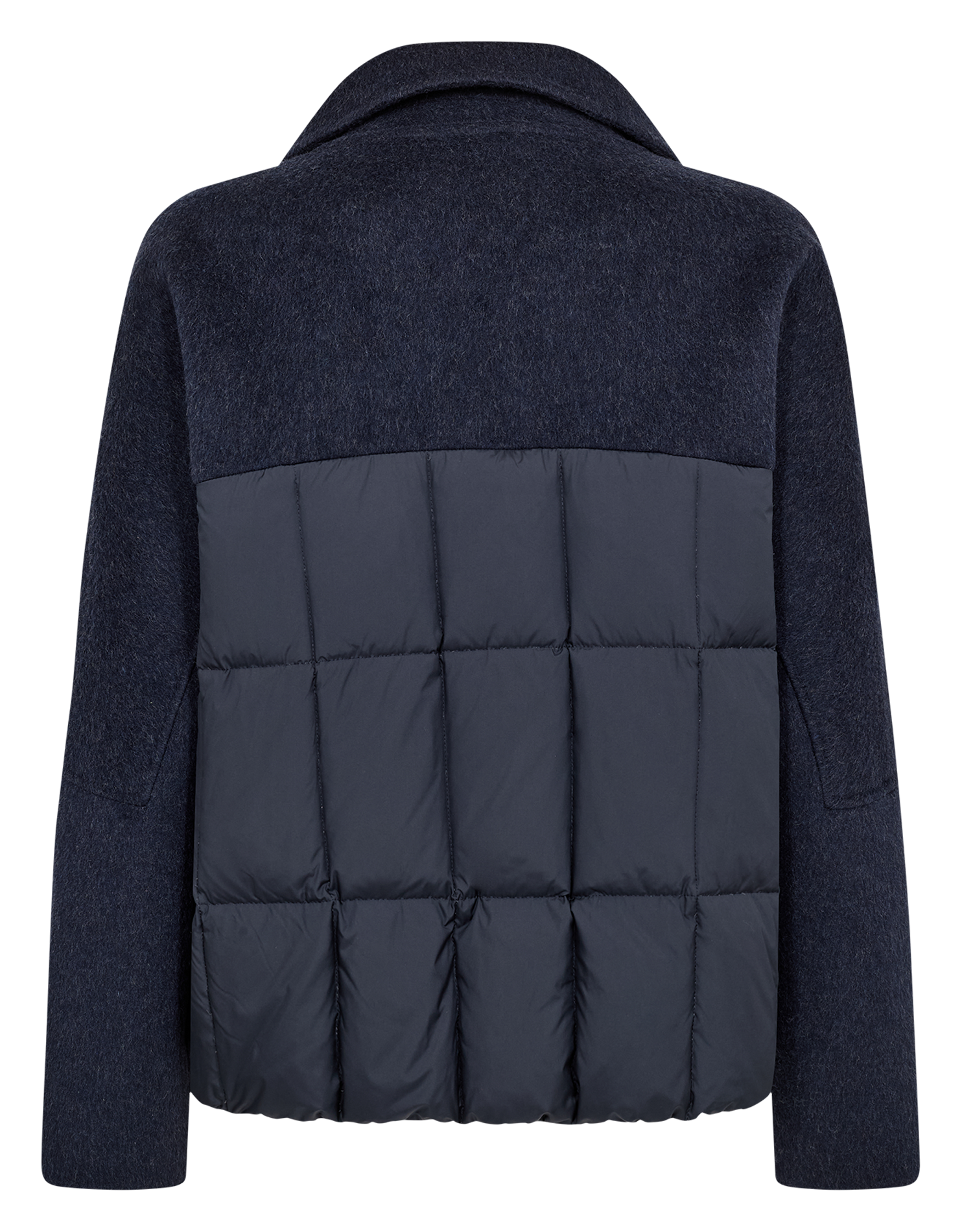 Straight wool mix jacket MOS MOSH Blue