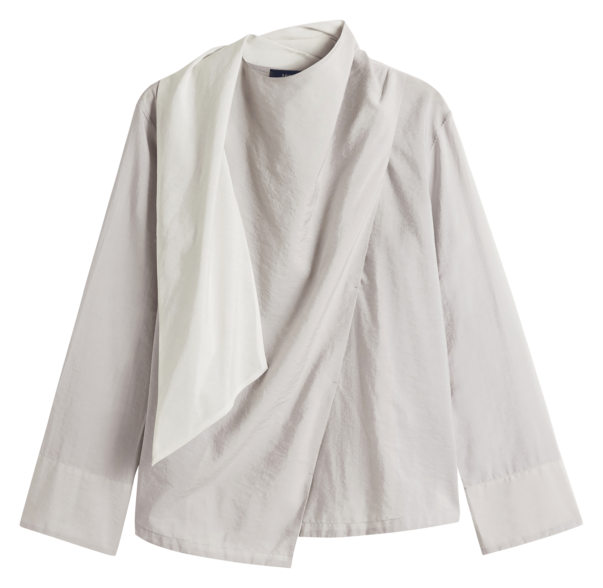 Blouse manches longues col montant SOEUR Gris