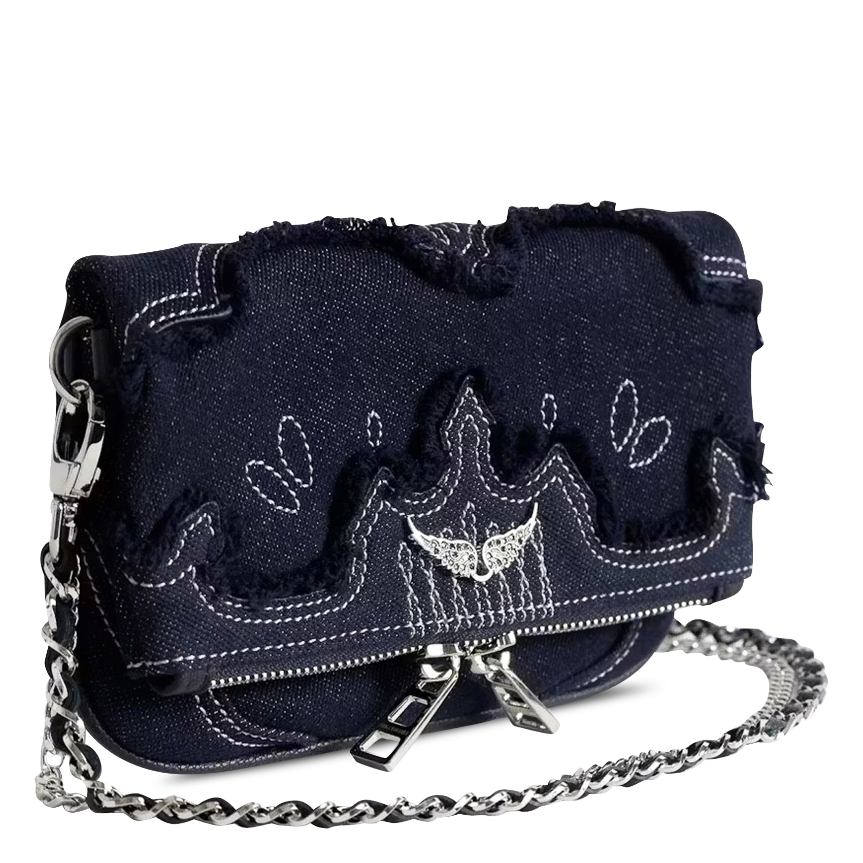 Umhängetasche aus Denim ZADIG&VOLTAIRE Blau