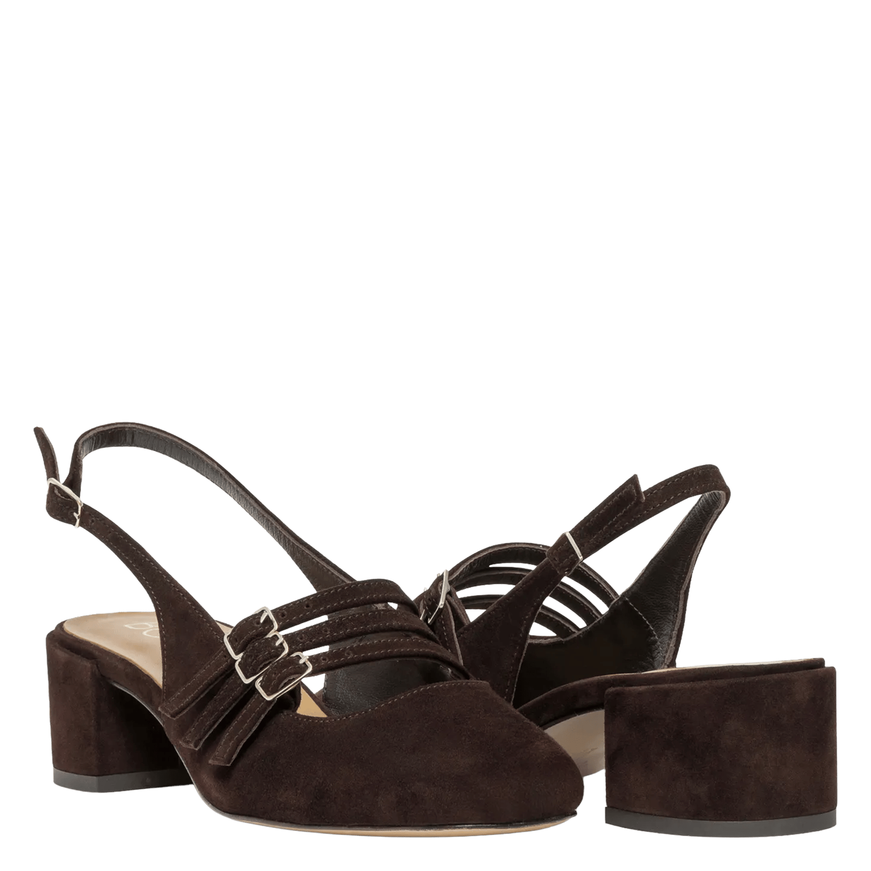 Smooth leather Mary Janes BOCAGE Brown