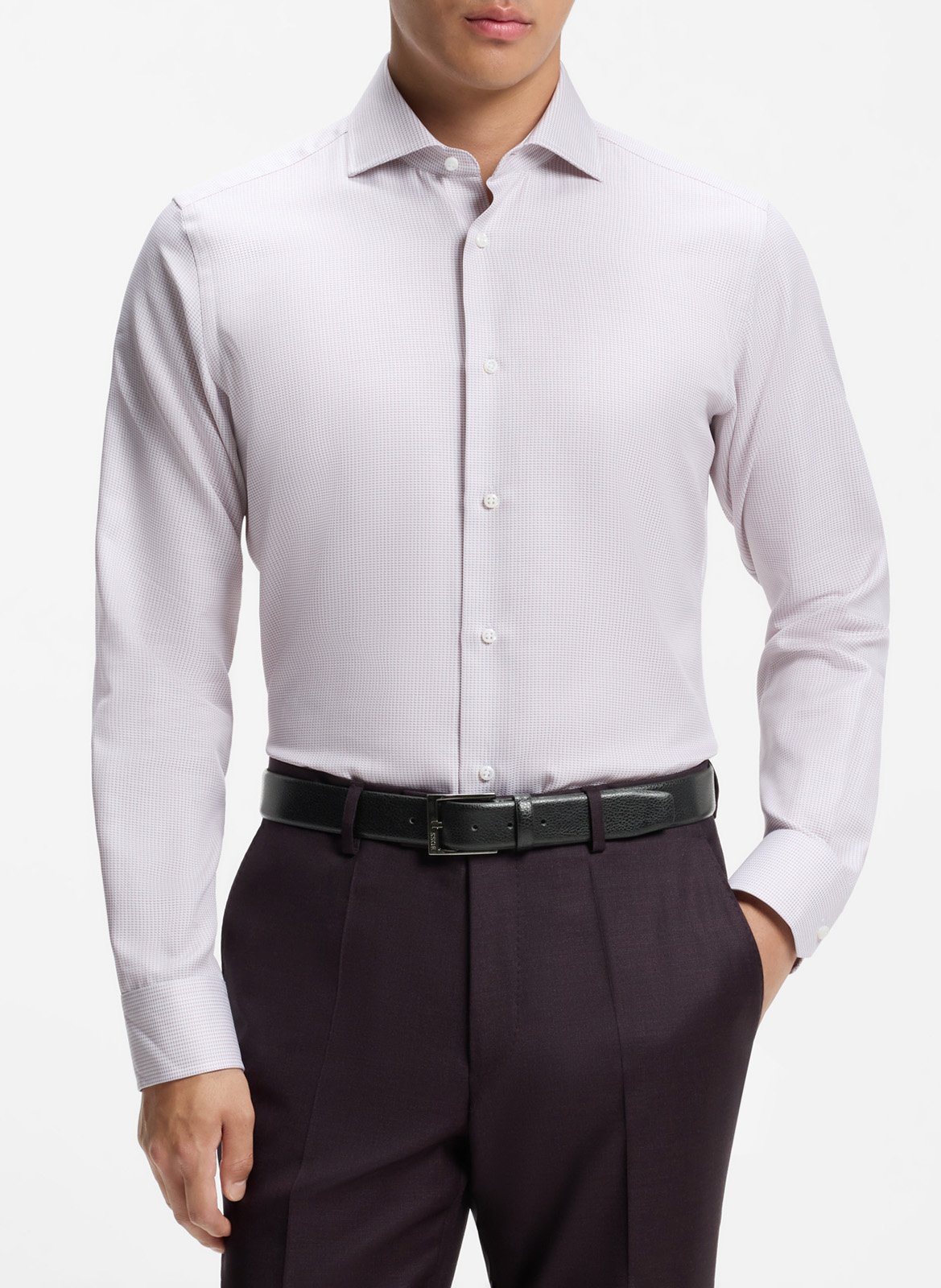 Leather belt BOSS Black