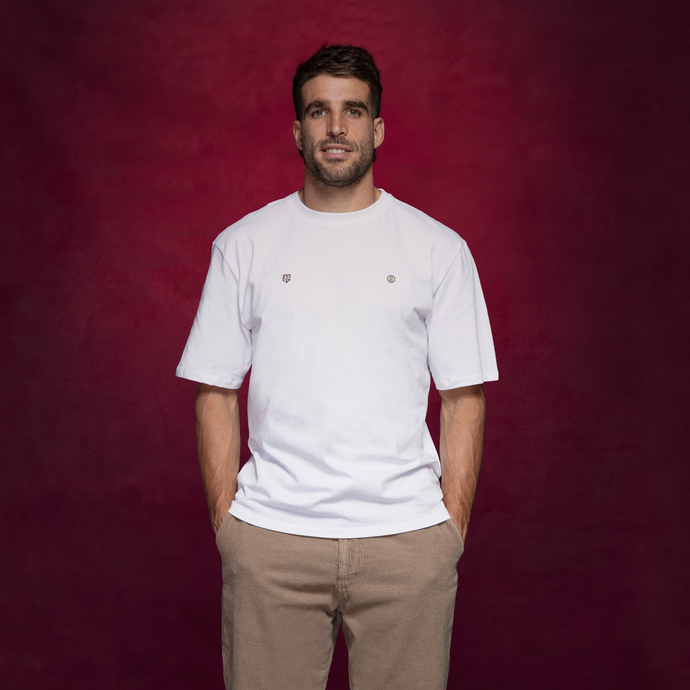 100% cotton jersey short-sleeved T-shirt SERGE BLANCO White