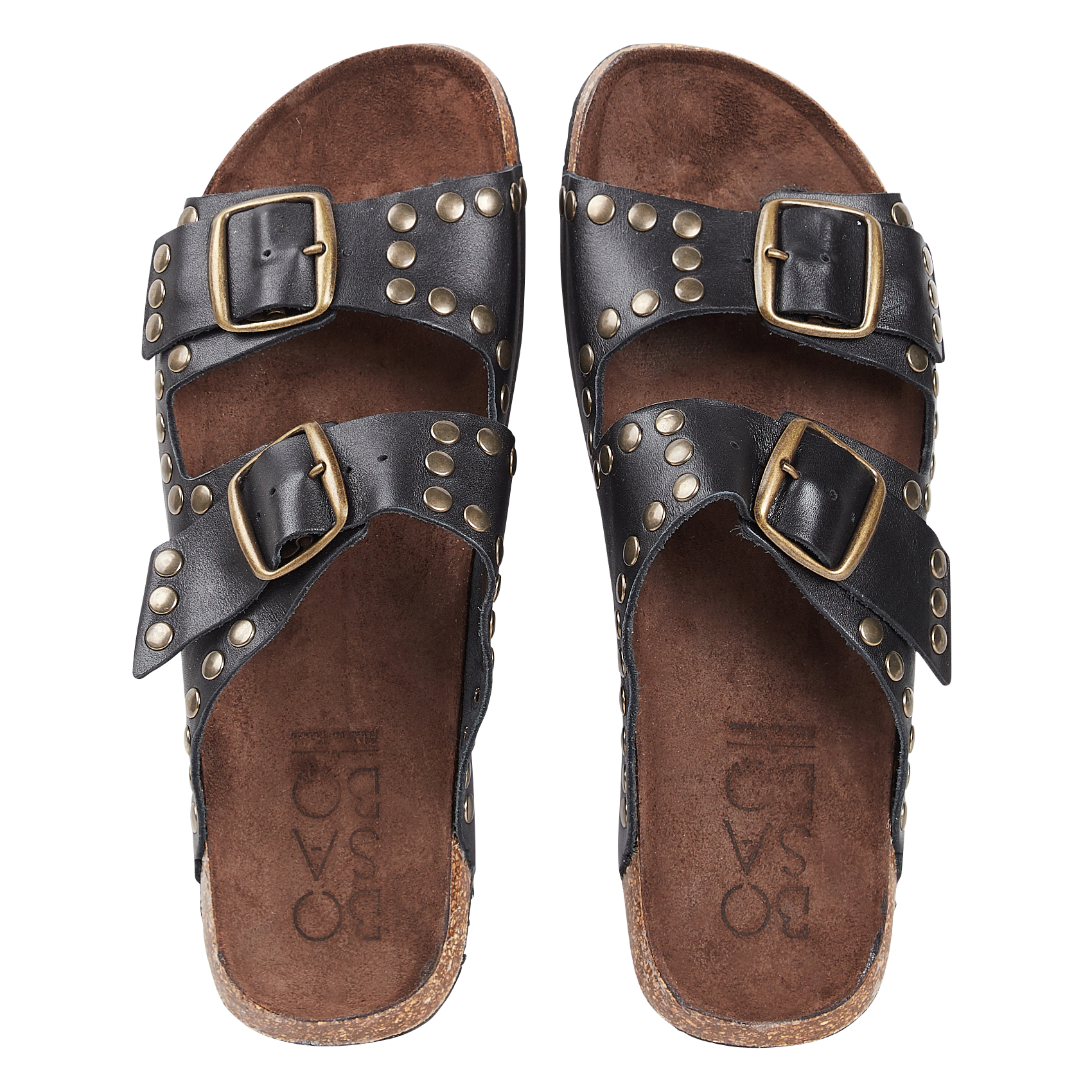 Leren sandalen BOSABO Zwart