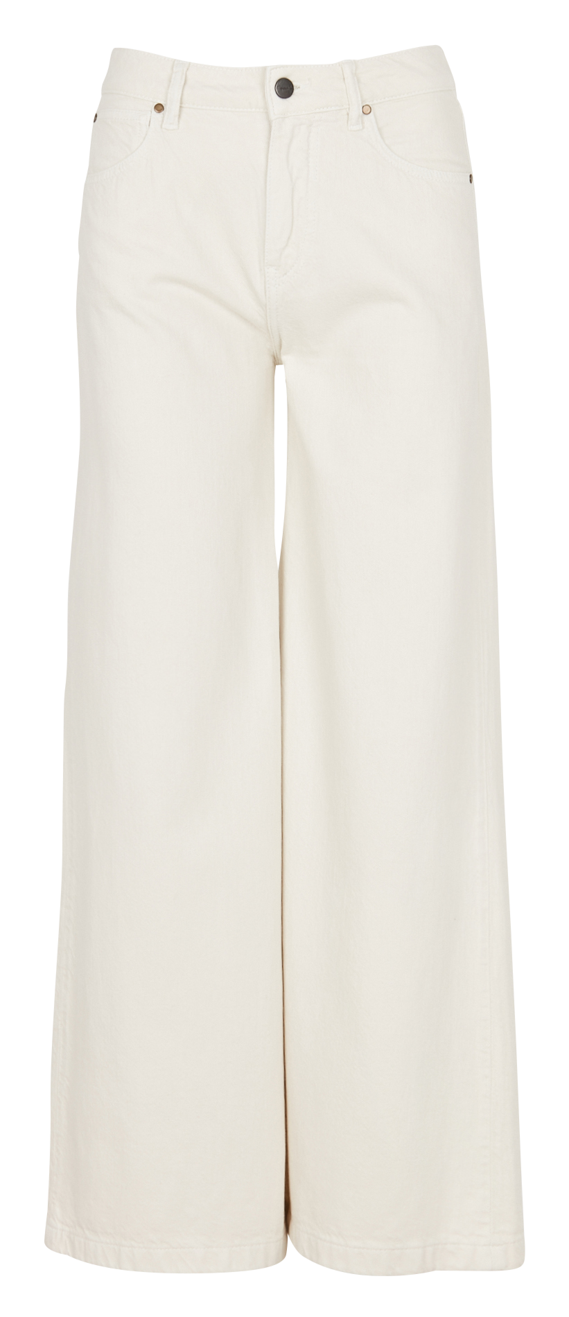 High-rise flared soft denim jeans ACQUAVERDE White