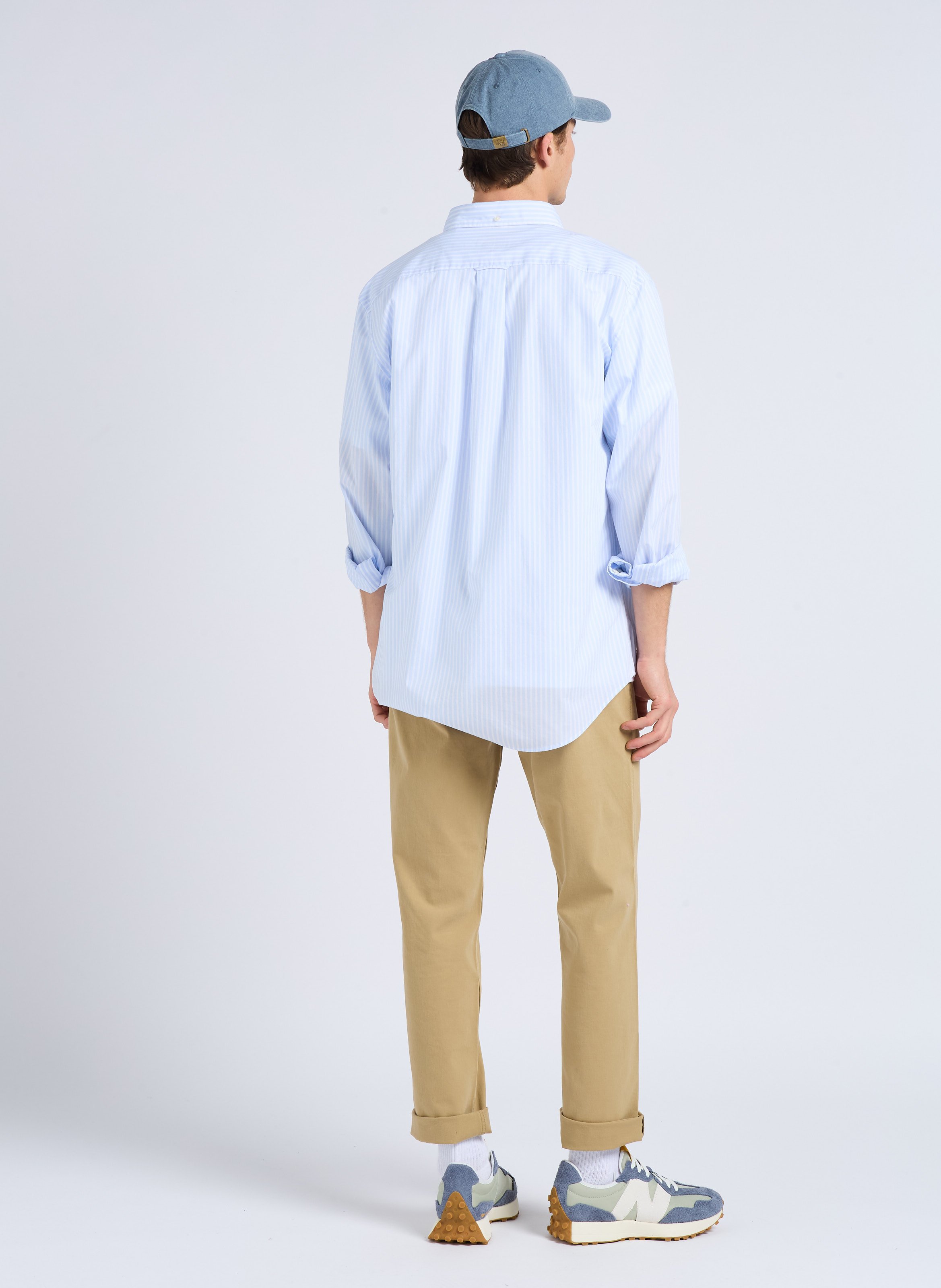 Cotton shirt with classic collar GANT Blue