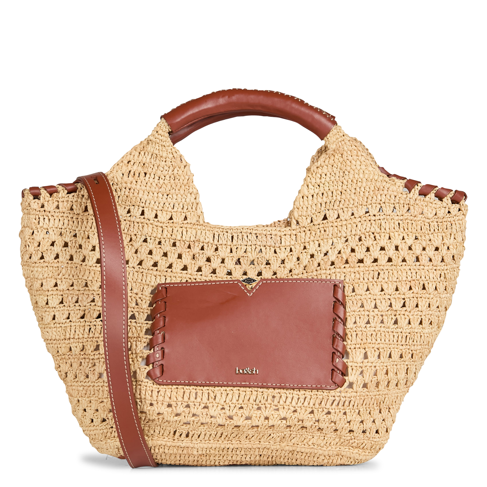 Sac cabas en raphia  BA&SH Marron