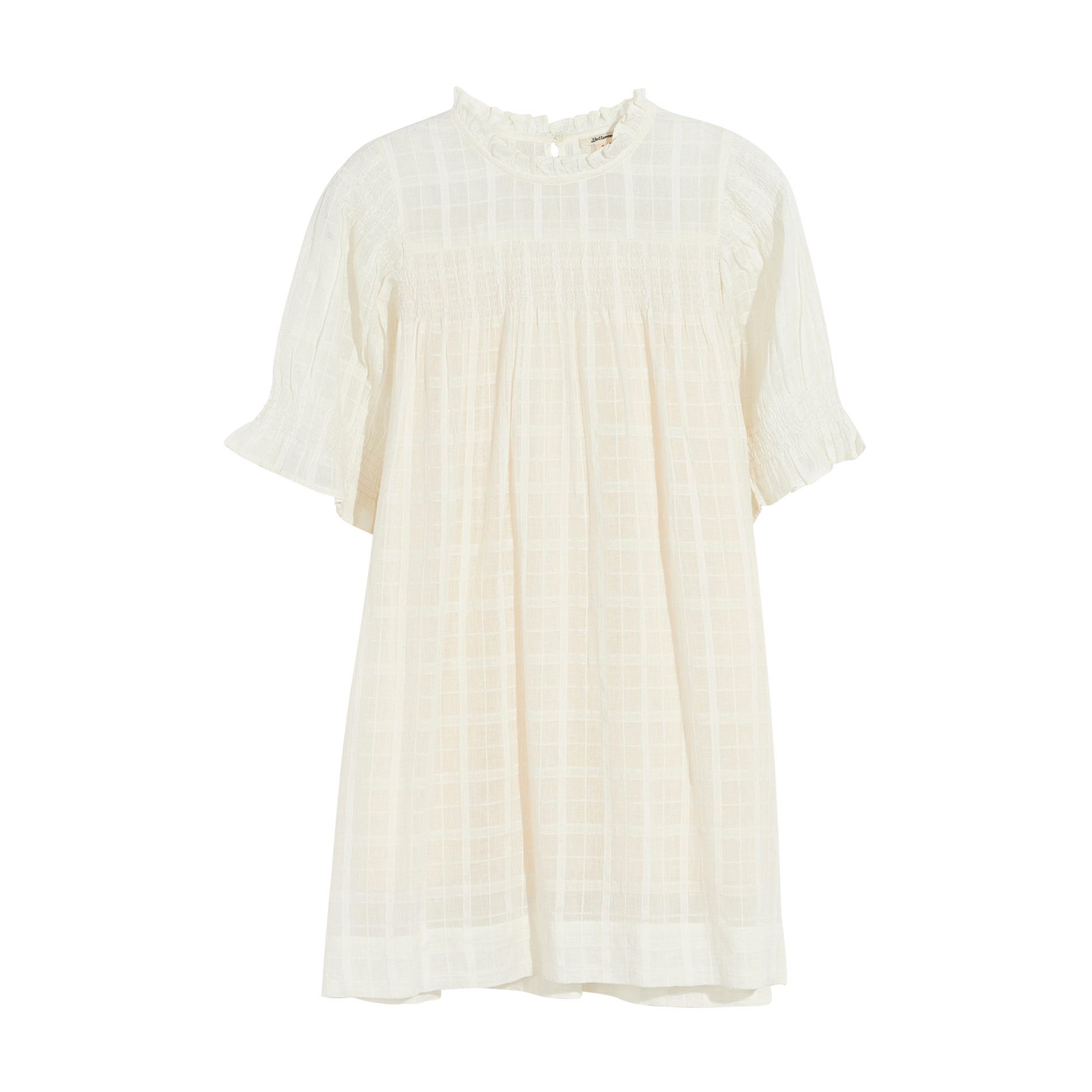 Short checked dress BELLEROSE White
