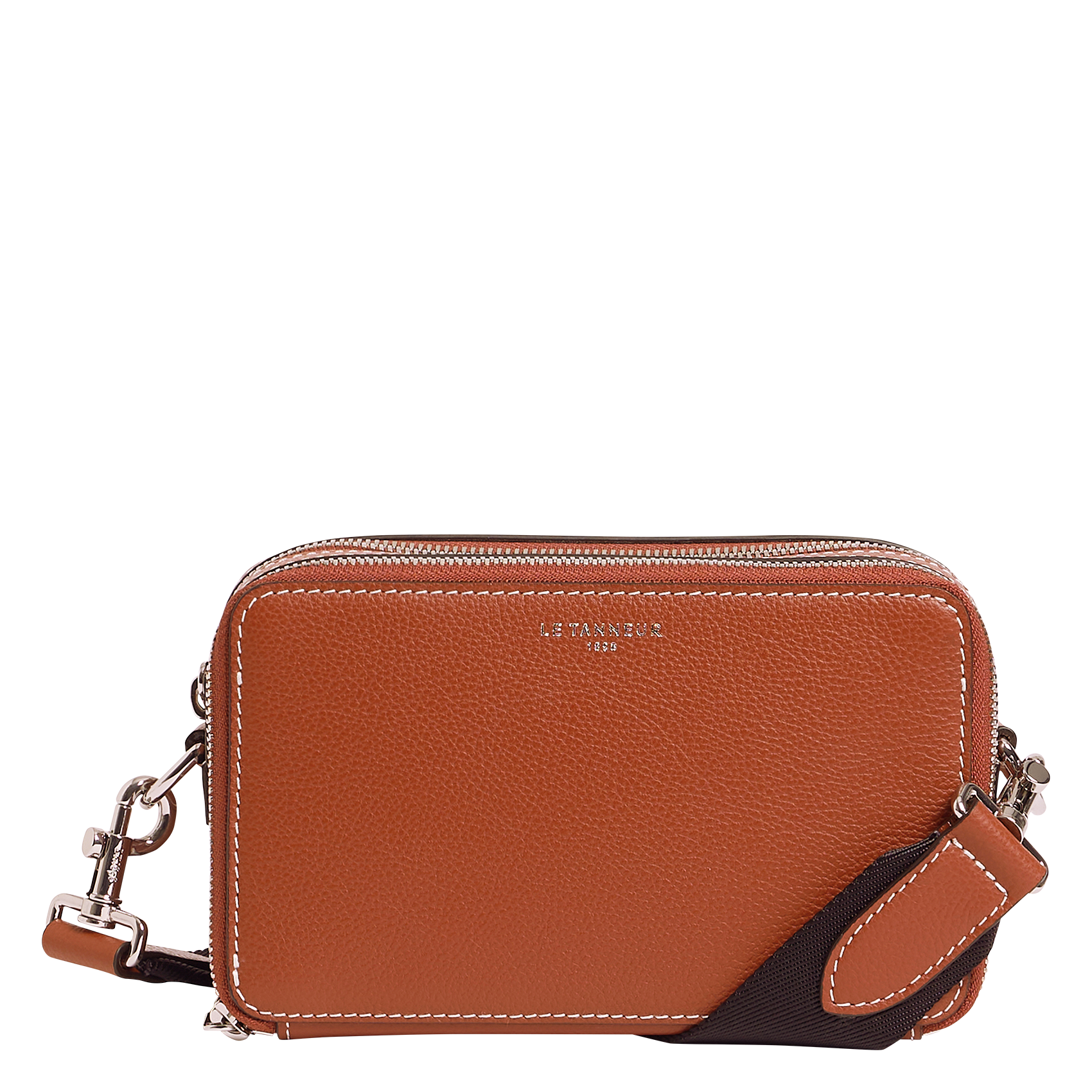 Leren crossbodytas  LE TANNEUR Bruin