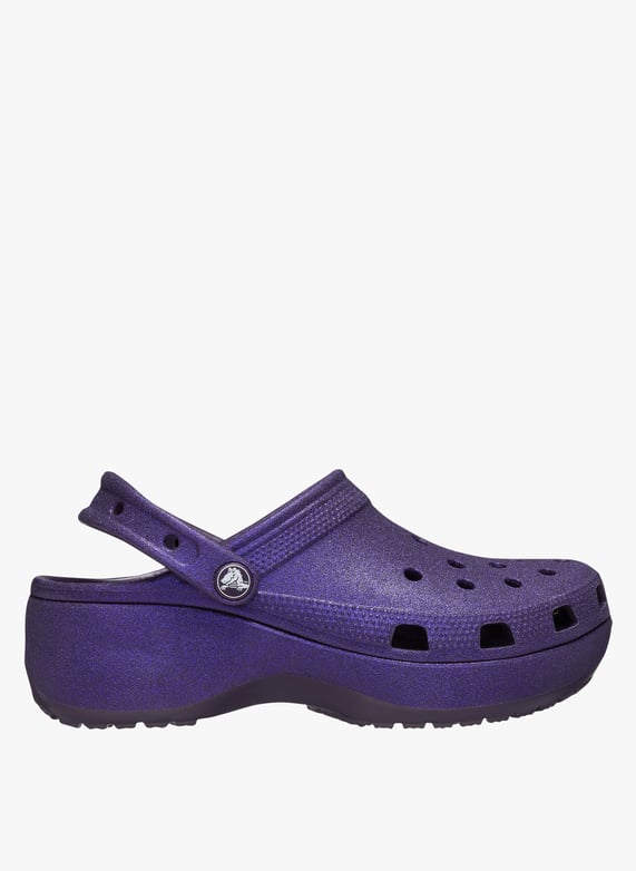 Sabots compenses a paillettes Violet