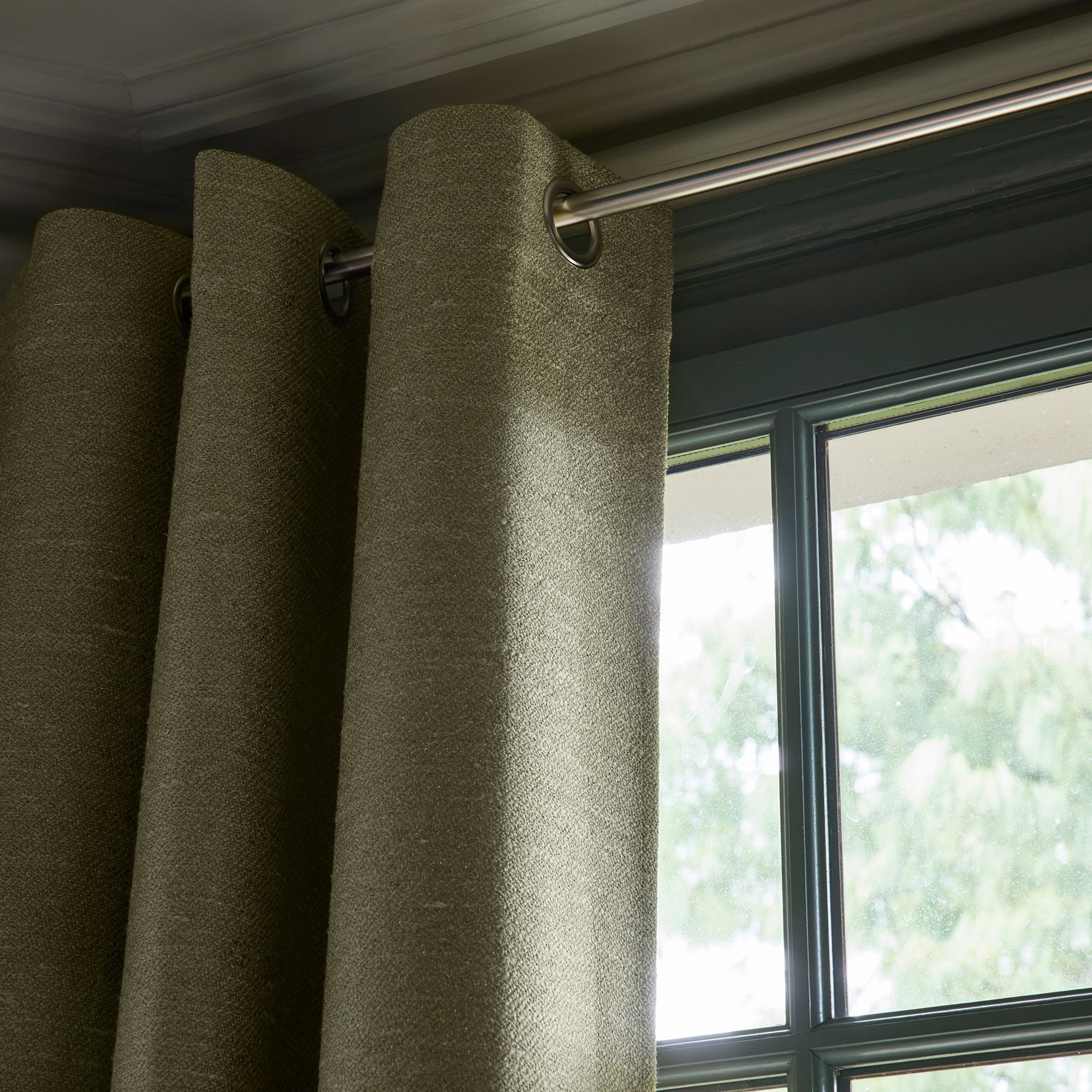 Curtain with eyelets MADURA Green