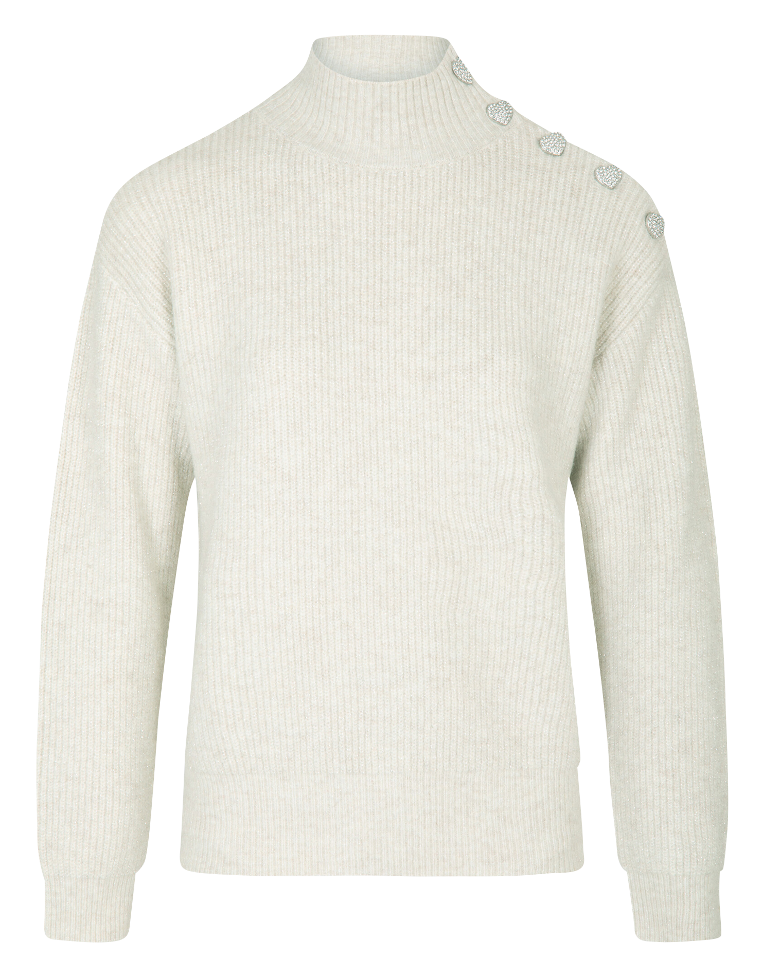 Straight-cut high-neck sweater MORGAN Beige