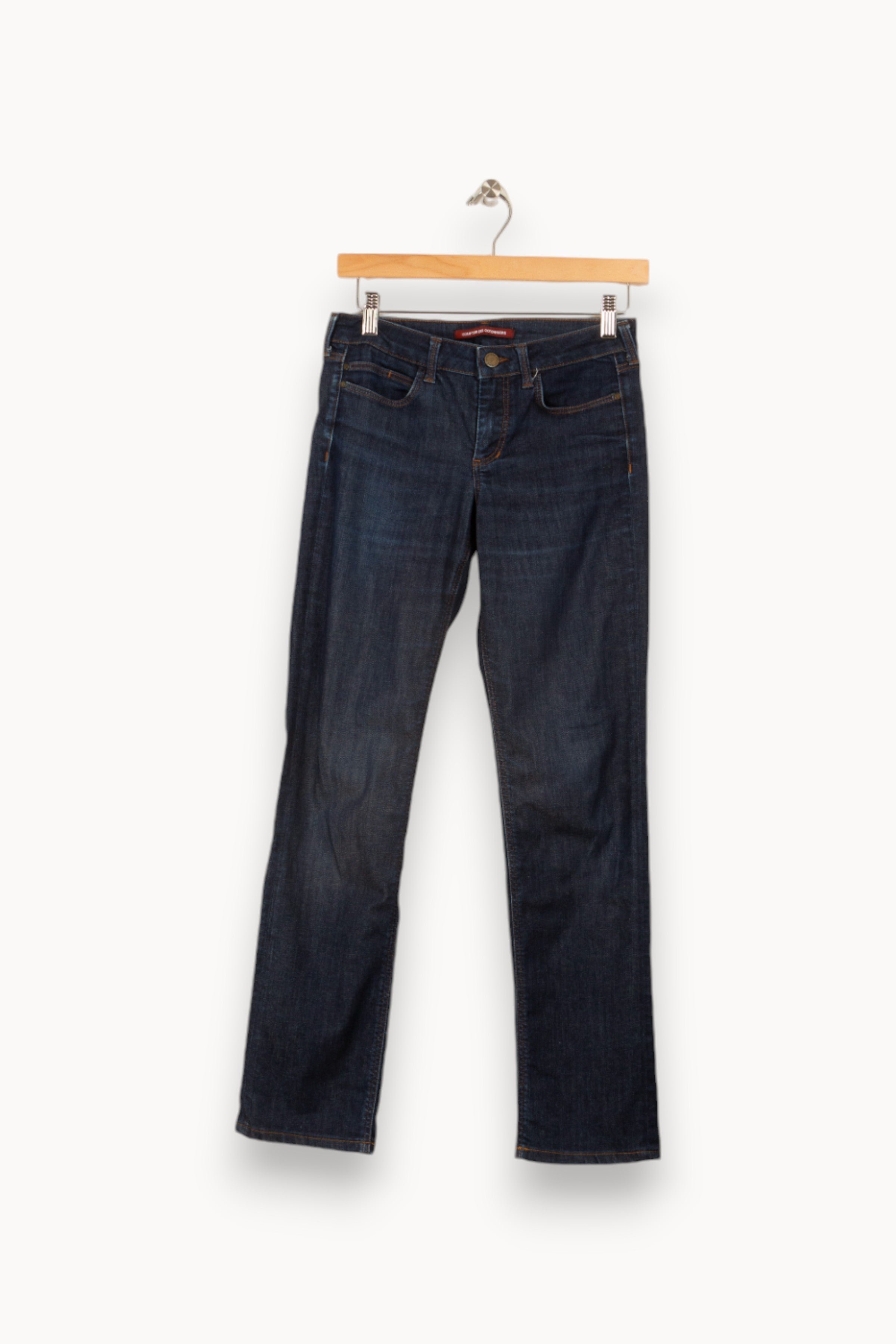 Cropped slim jeans with studs COMPTOIR DES COTONNIERS - Seconde main Blue