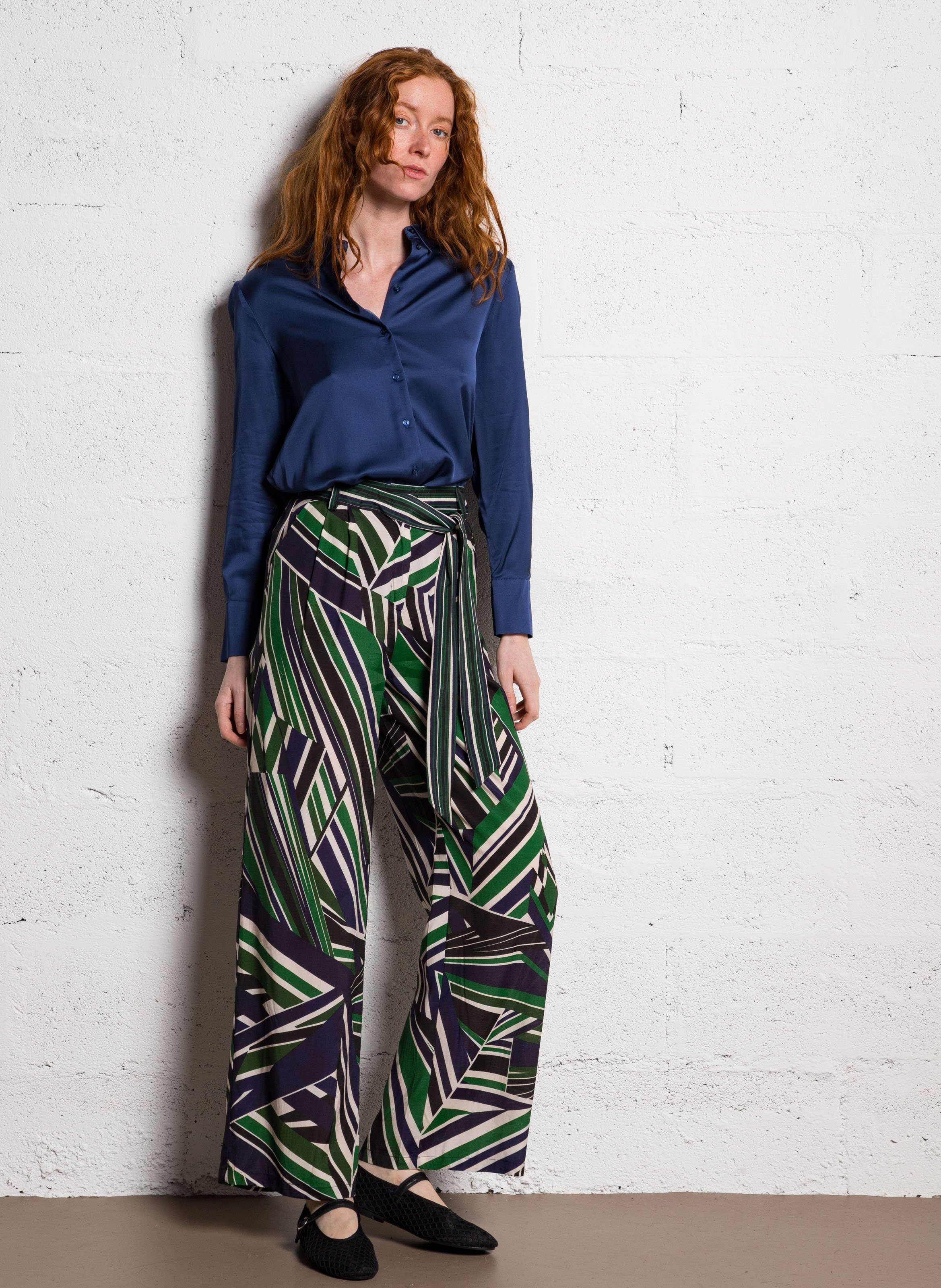 Azawood high-waisted wide-leg trousers LA PETITE ETOILE Multicolored