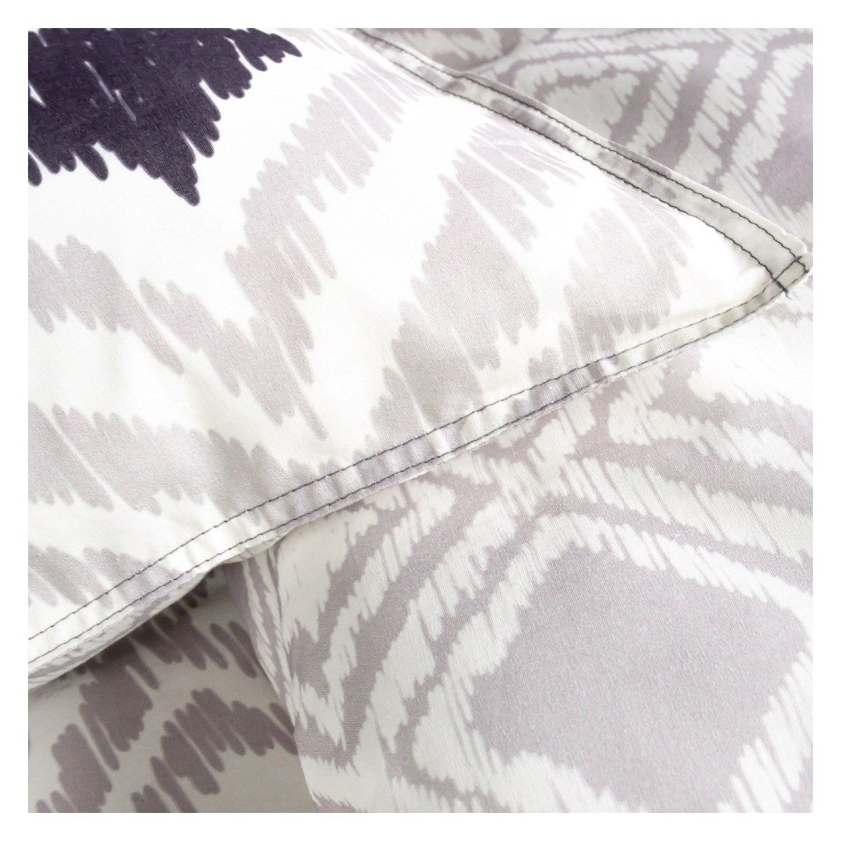 Ethnic printed cotton bedding set White