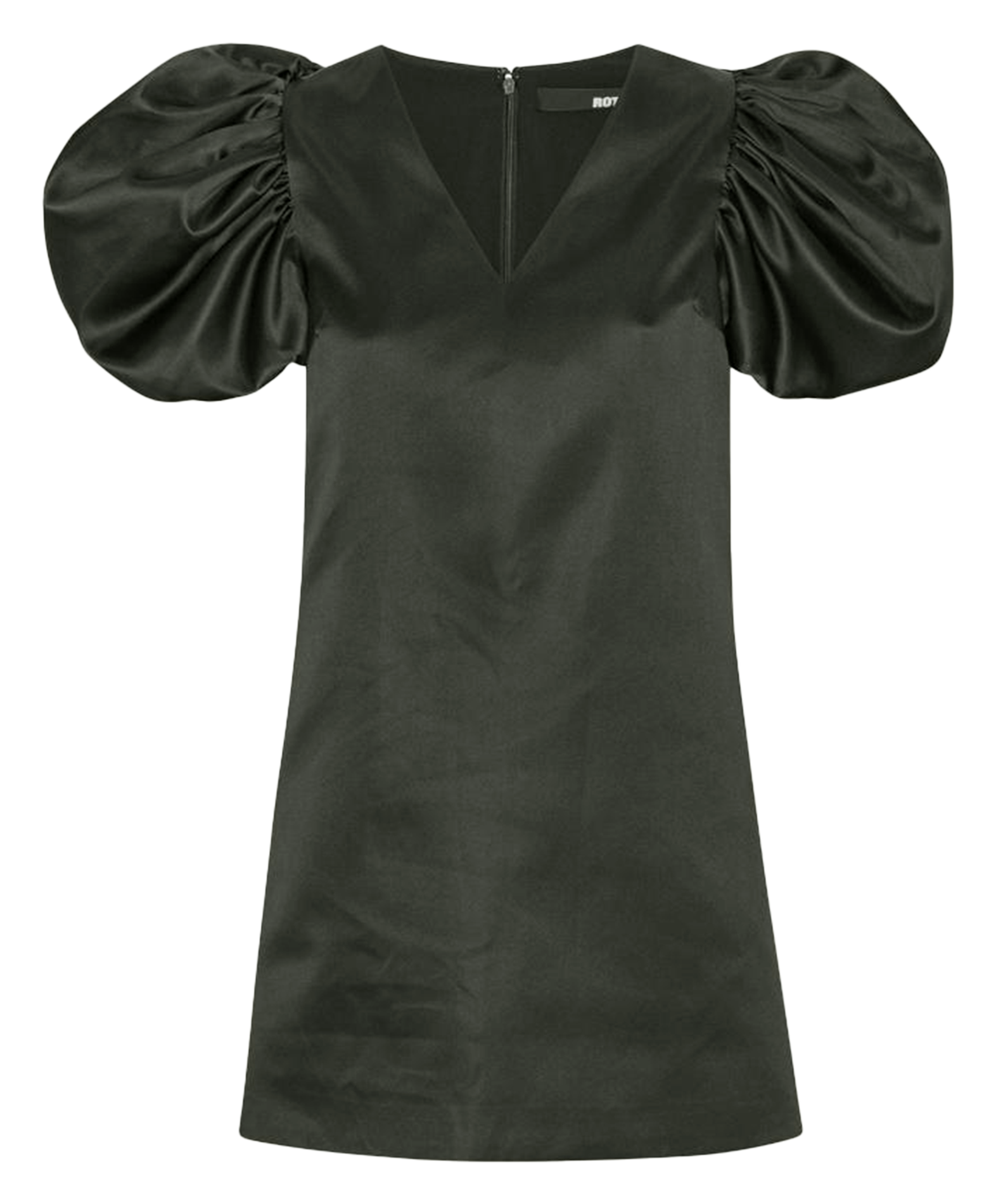 Robe courte satinée ROTATE Noir