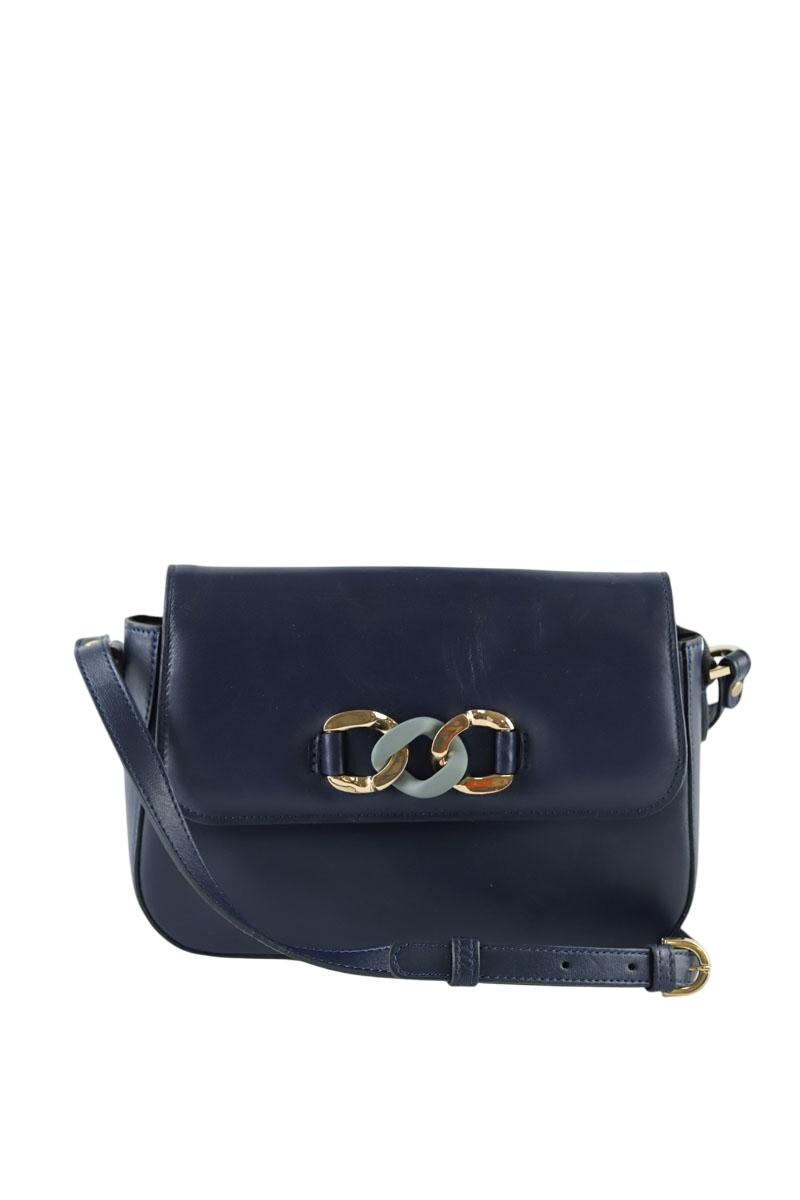 Leather messenger bag LK BENNETT - Seconde Main Blue
