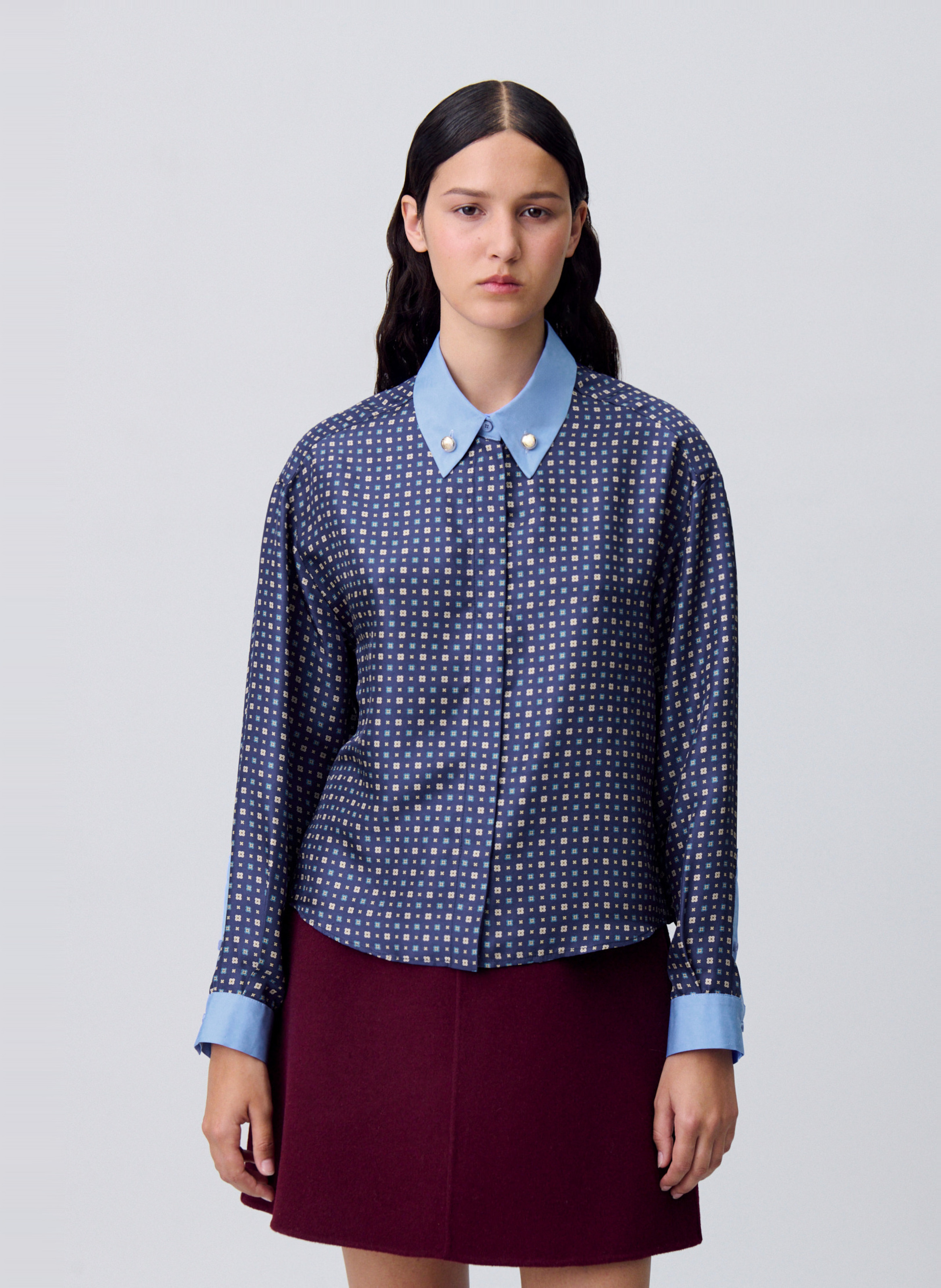 Straight printed silk shirt CLAUDIE PIERLOT Multicolored