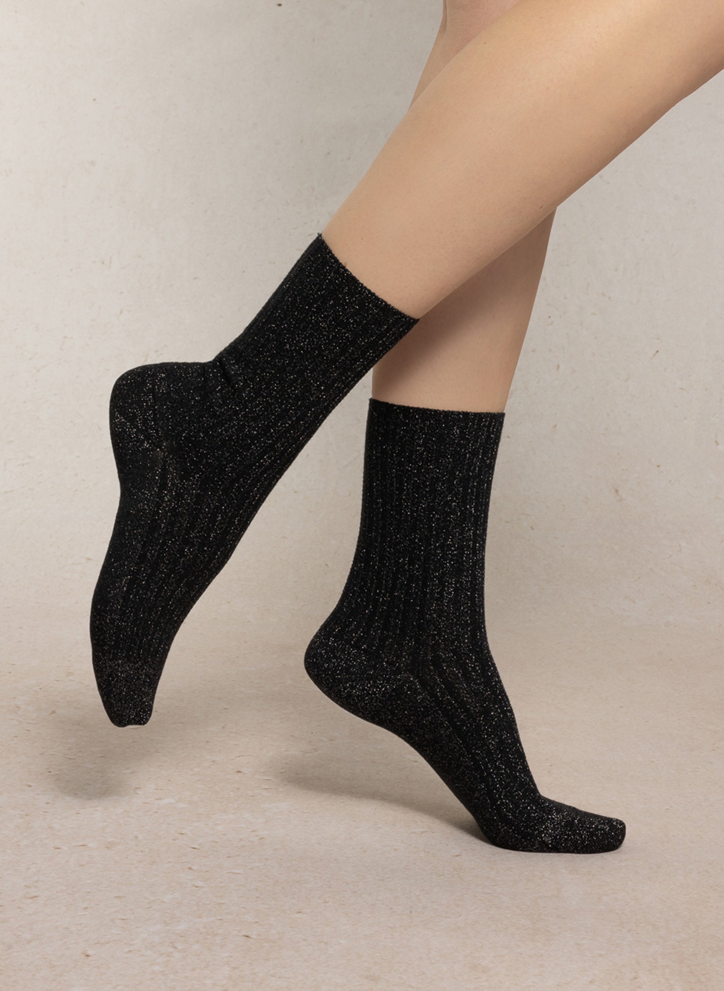 Cotton socks with logo BLEUFORET Black