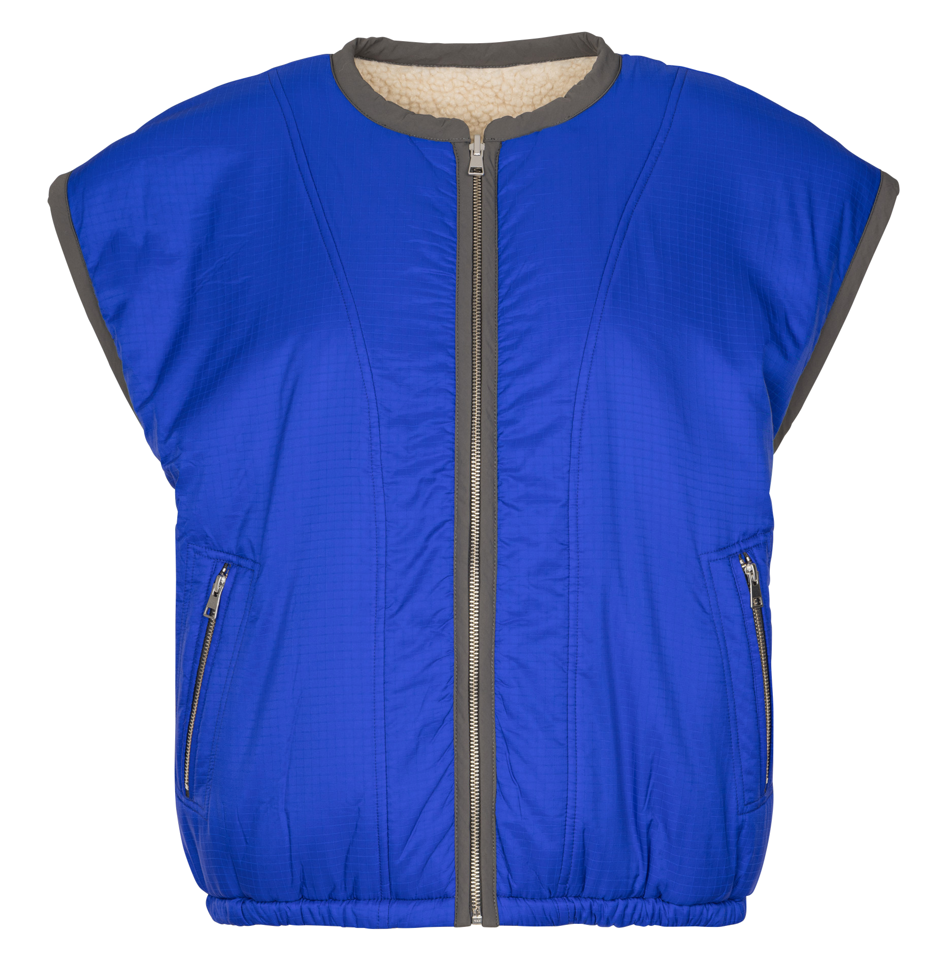 Gewatteerde jas met ronde hals BELLEROSE Beige