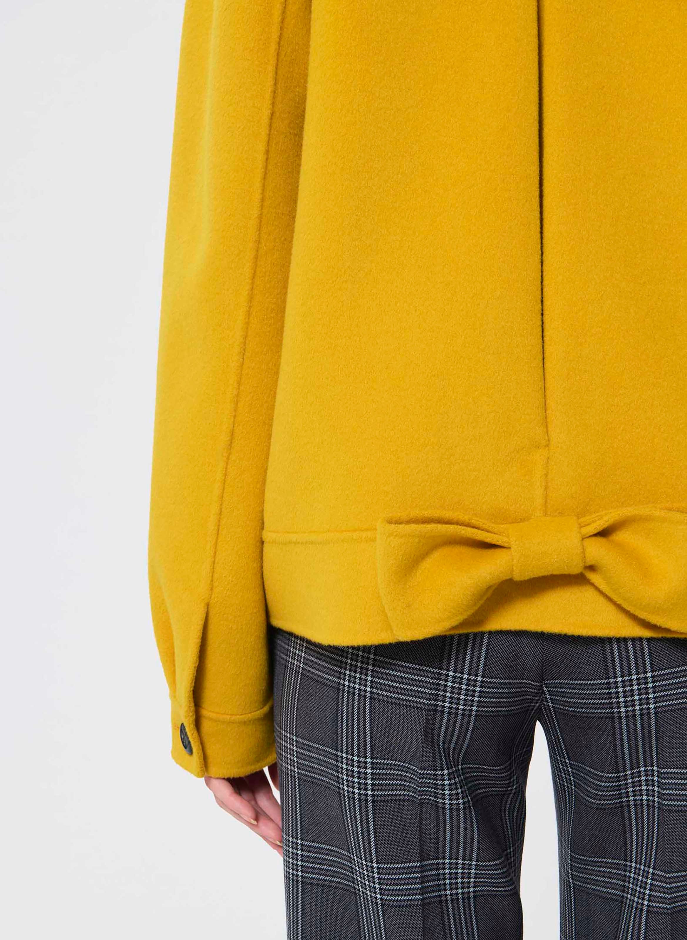 Single-breasted straight coat in mixed wool TARA JARMON Yellow