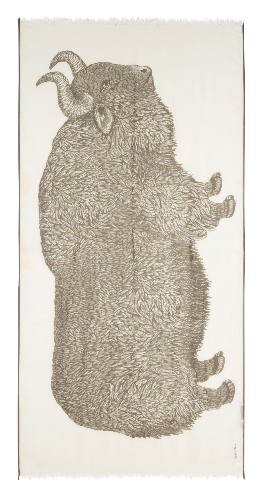 Tuch aus Wolle INOUI EDITIONS Weiss