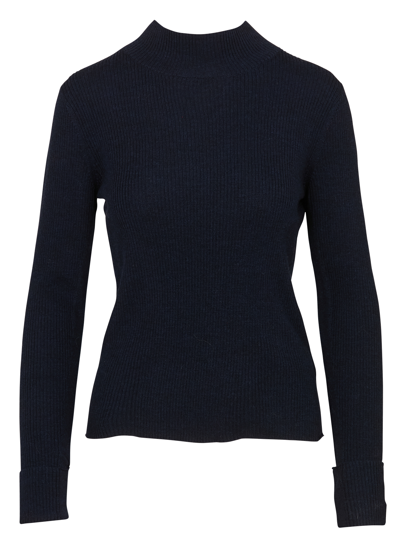 Pull ajusté col montant en laine BENSIMON Bleu