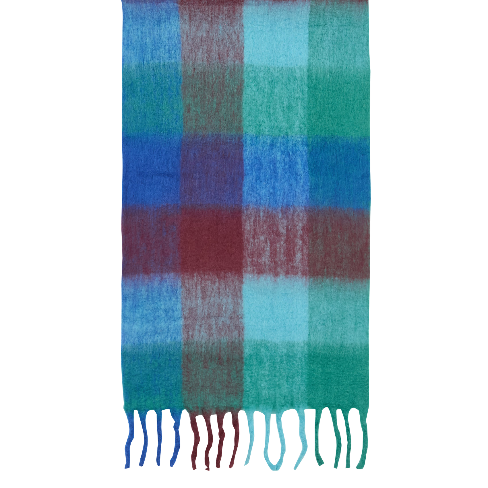 Echarpe épaisse à franges LEON & HARPER Bleu