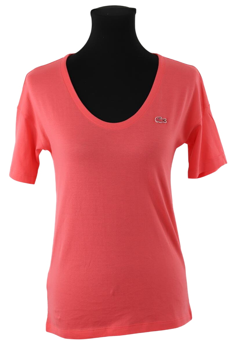 Cotton T-shirt LACOSTE - SECONDE MAIN Pink