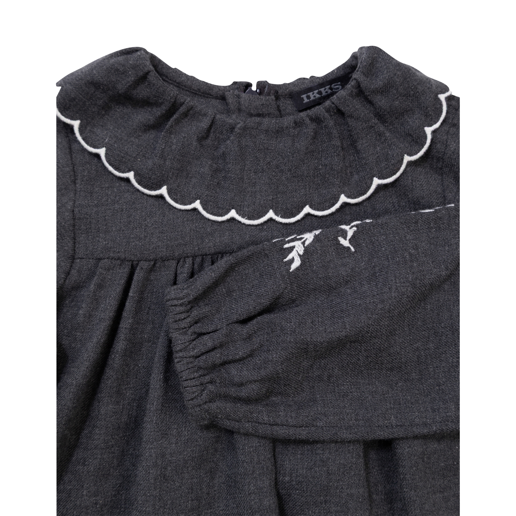 Oversize-Baumwollbluse mit Rundhalskragen IKKS JUNIOR Grau