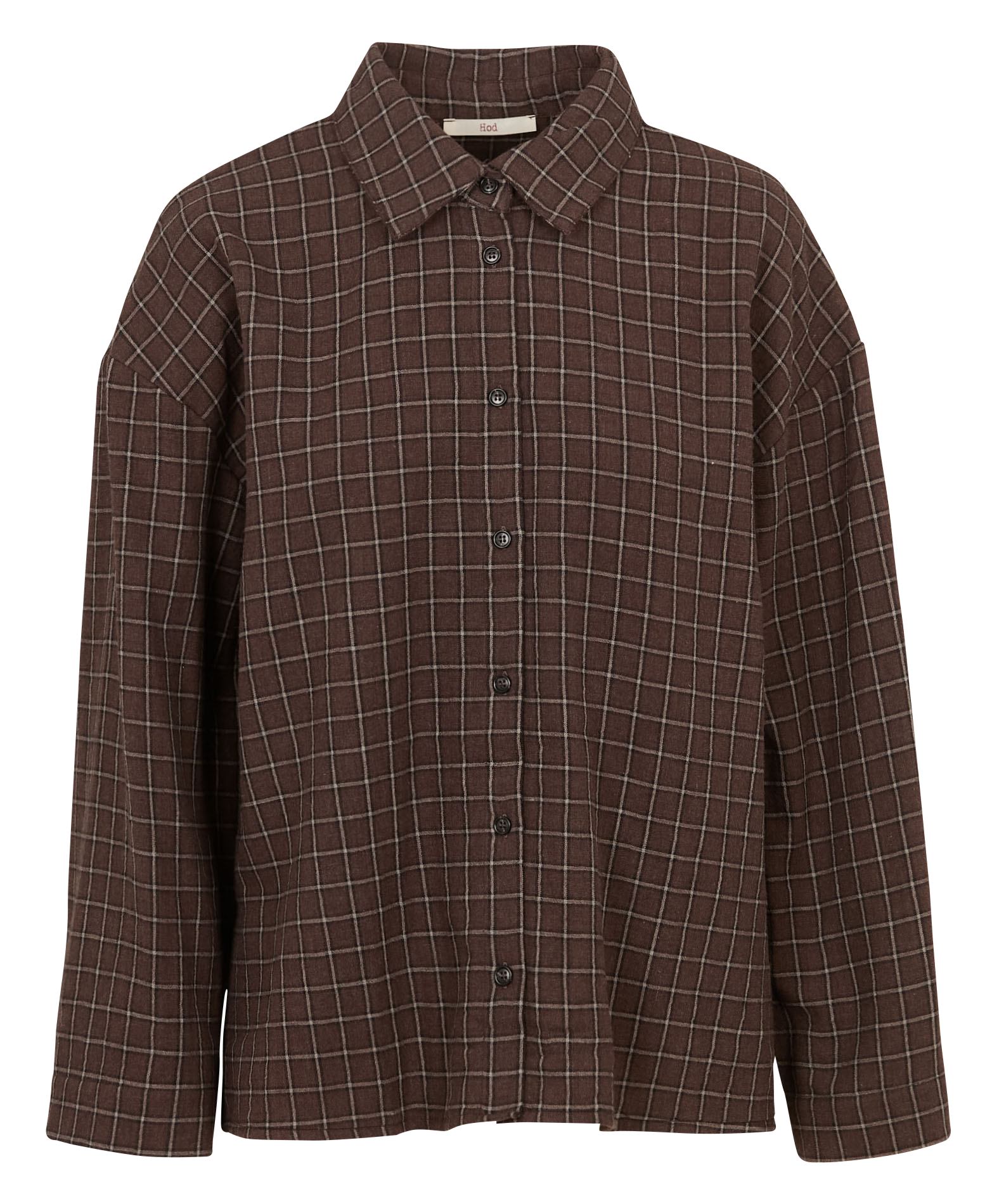 Chemise oversize col classique en coton HOD PARIS Marron