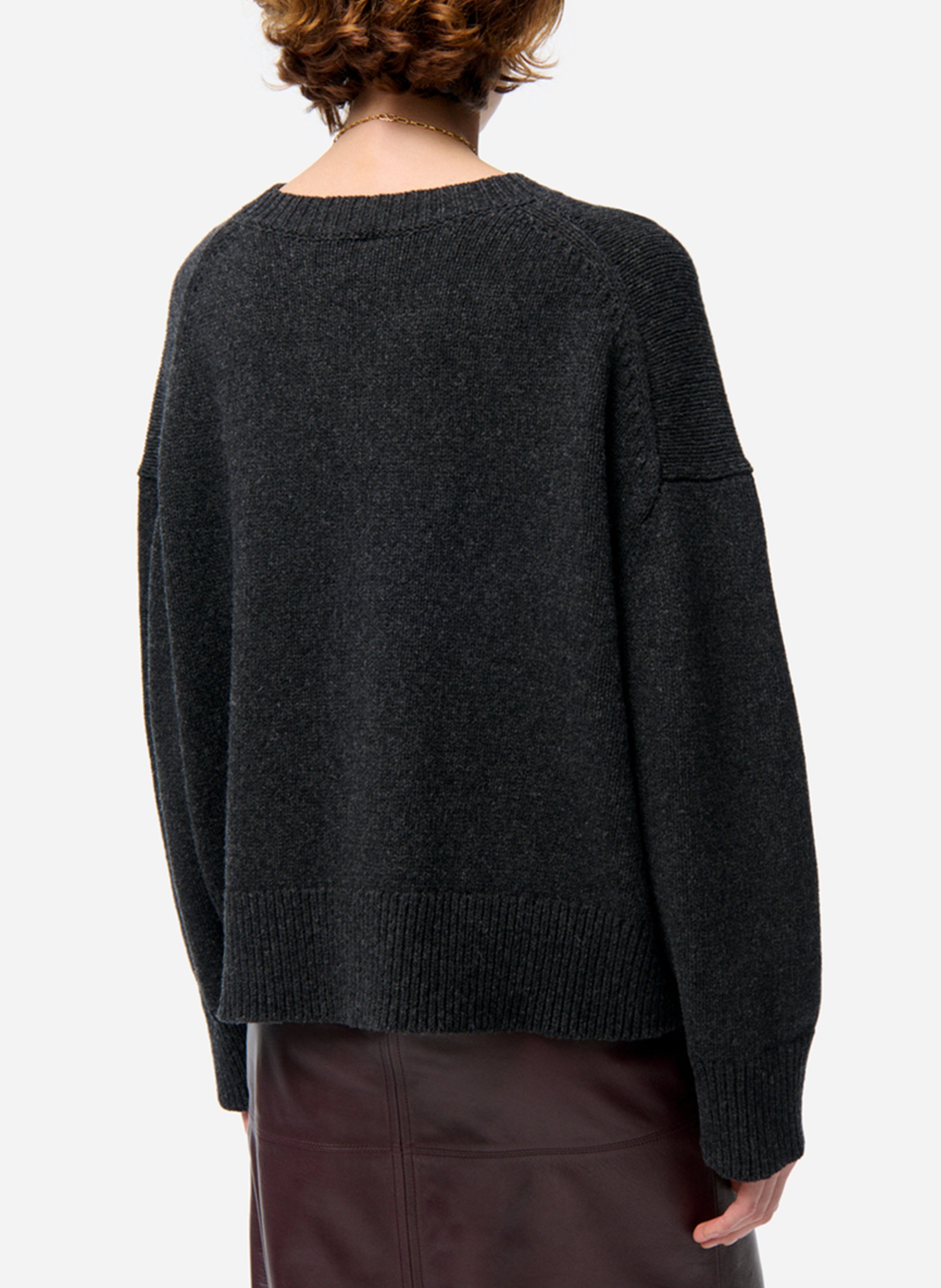 Abidjan wool round-neck sweater VANESSA BRUNO Grey