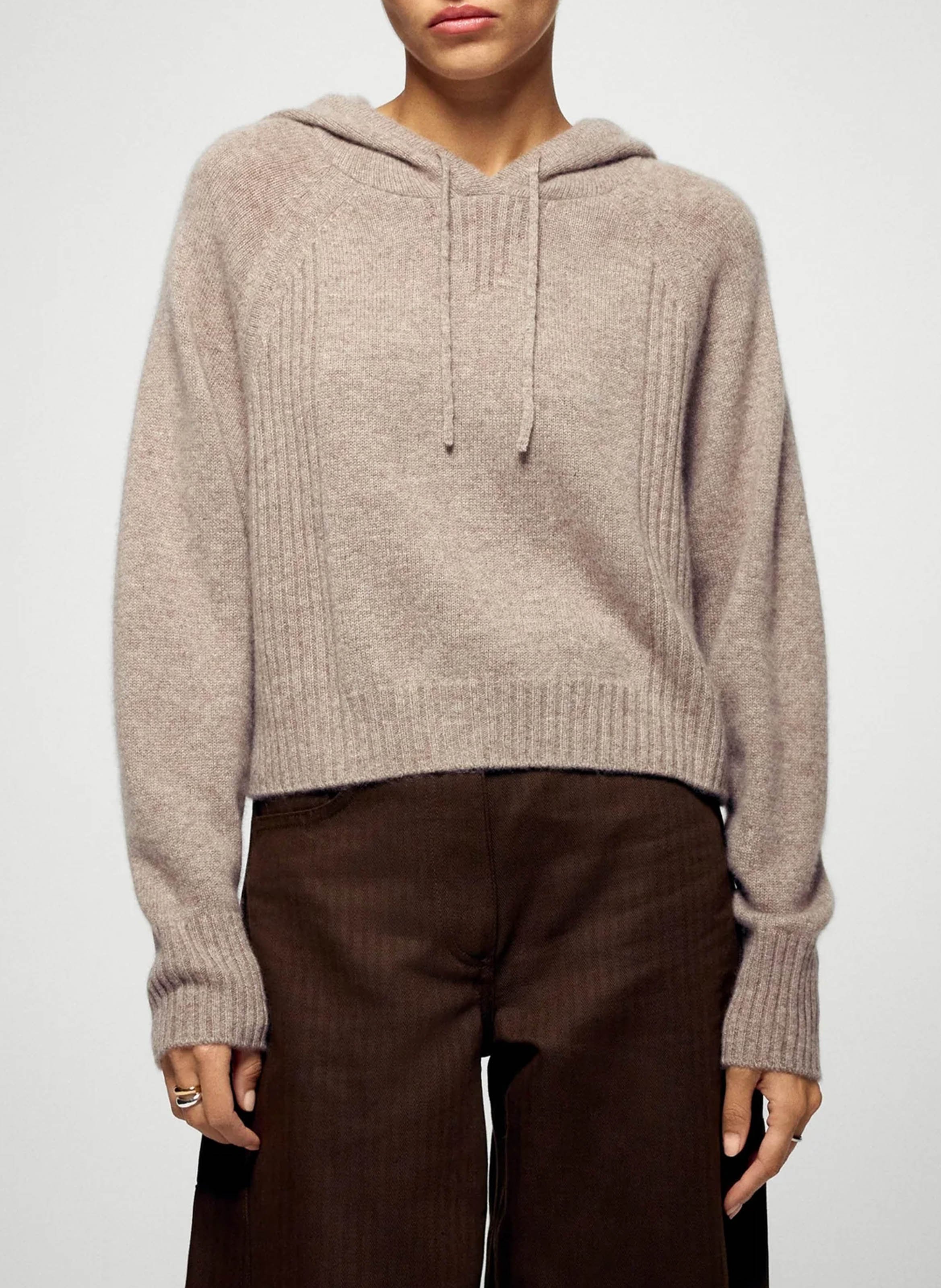 Oversized cashmere hoodie FROM FUTURE Beige