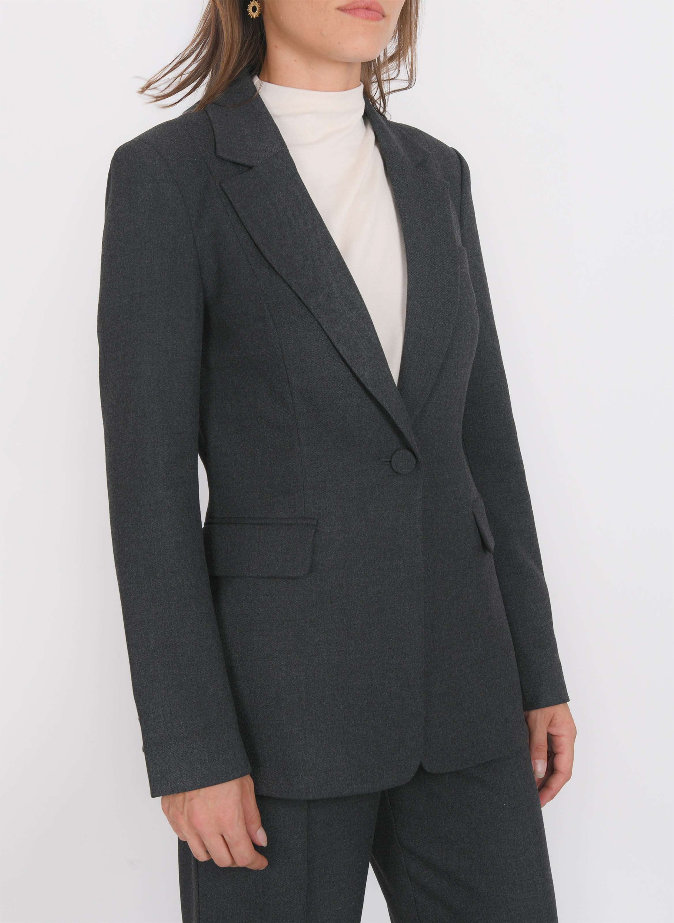 Veste cintrée col taillleur KOOKAI Gris