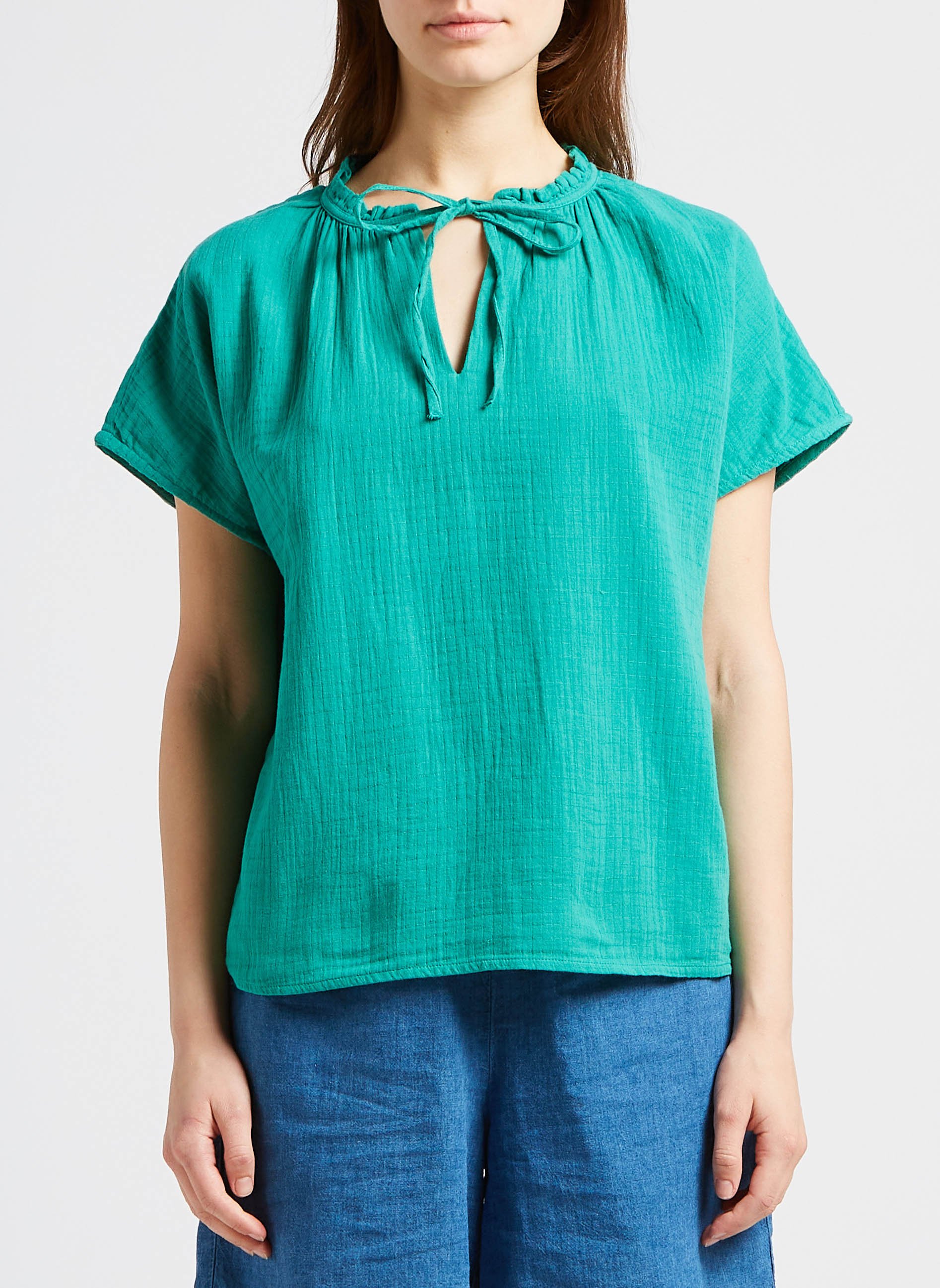 Top col rond en coton VILA