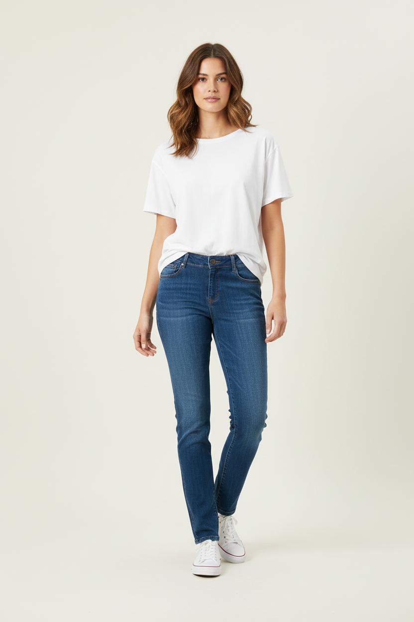 Cropped slim jeans with studs COMPTOIR DES COTONNIERS - Seconde main Blue