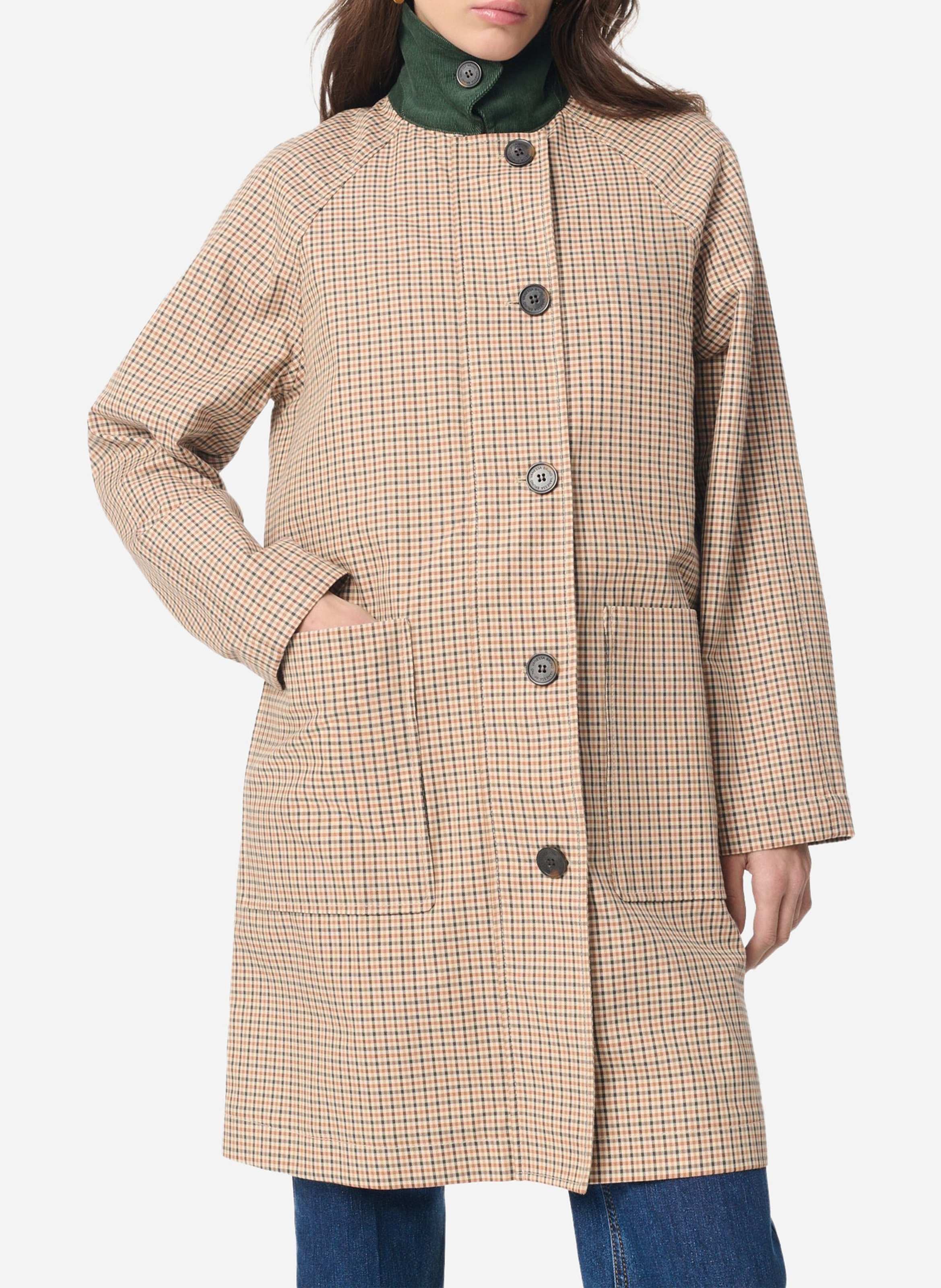 Geruite jas met klassieke kraag VANESSA BRUNO Veelkleurig