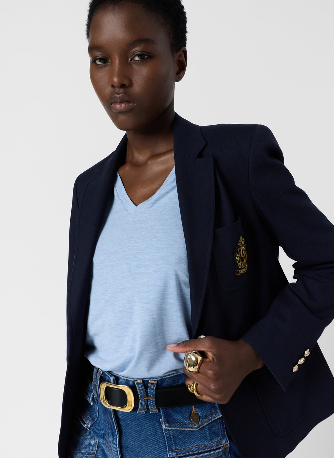 Weites T-Shirt mit V-Ausschnitt GERARD DAREL Blau