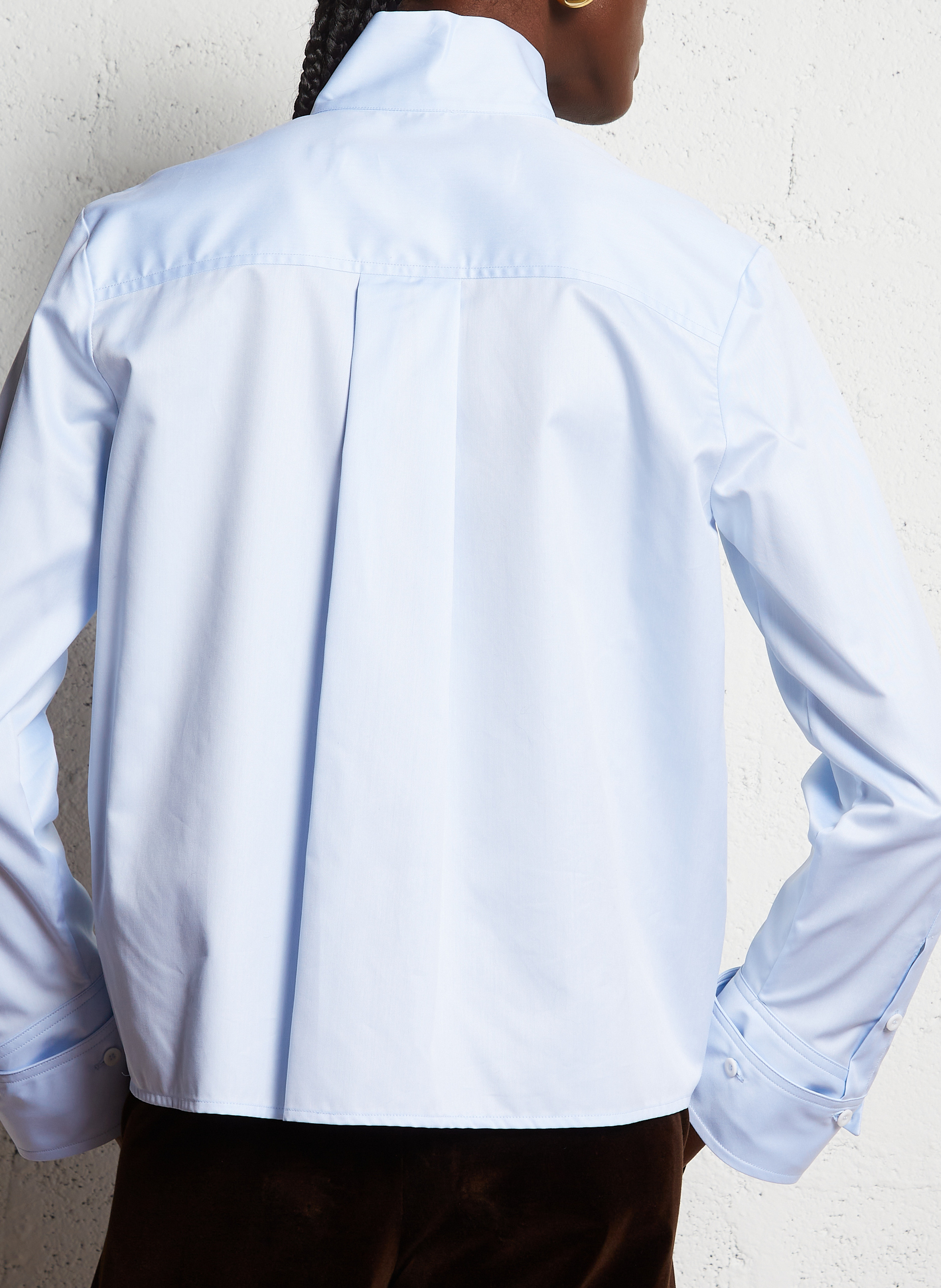 Chemise col classique en coton MARGAUX LONNBERG Bleu