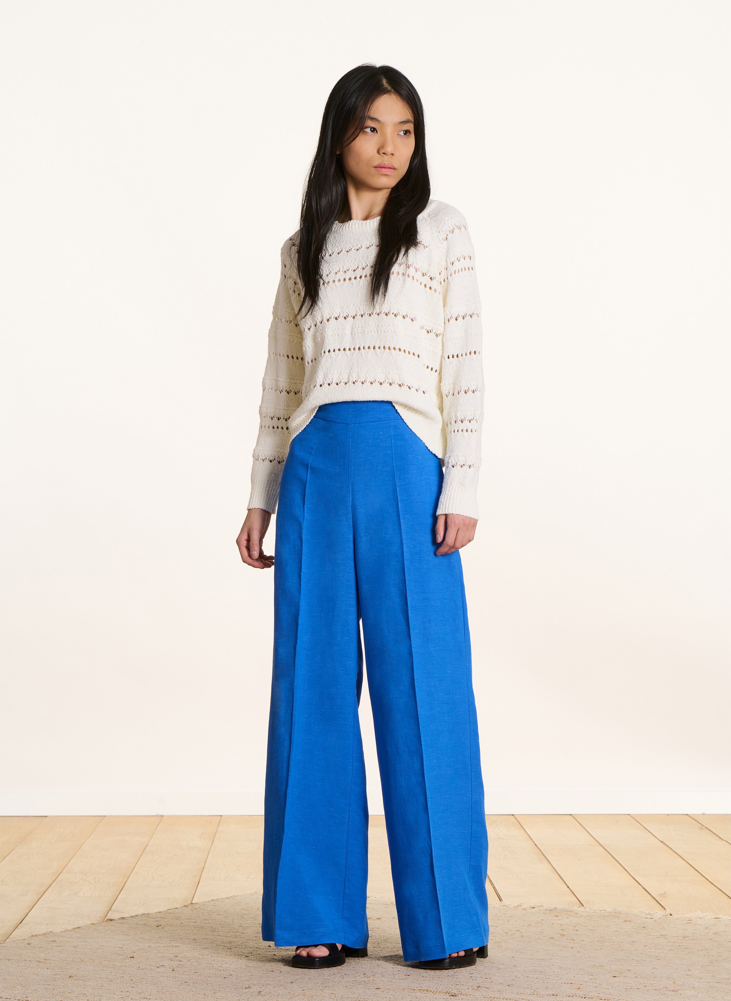 Wide-leg pants with braces LA FEE MARABOUTEE Blue