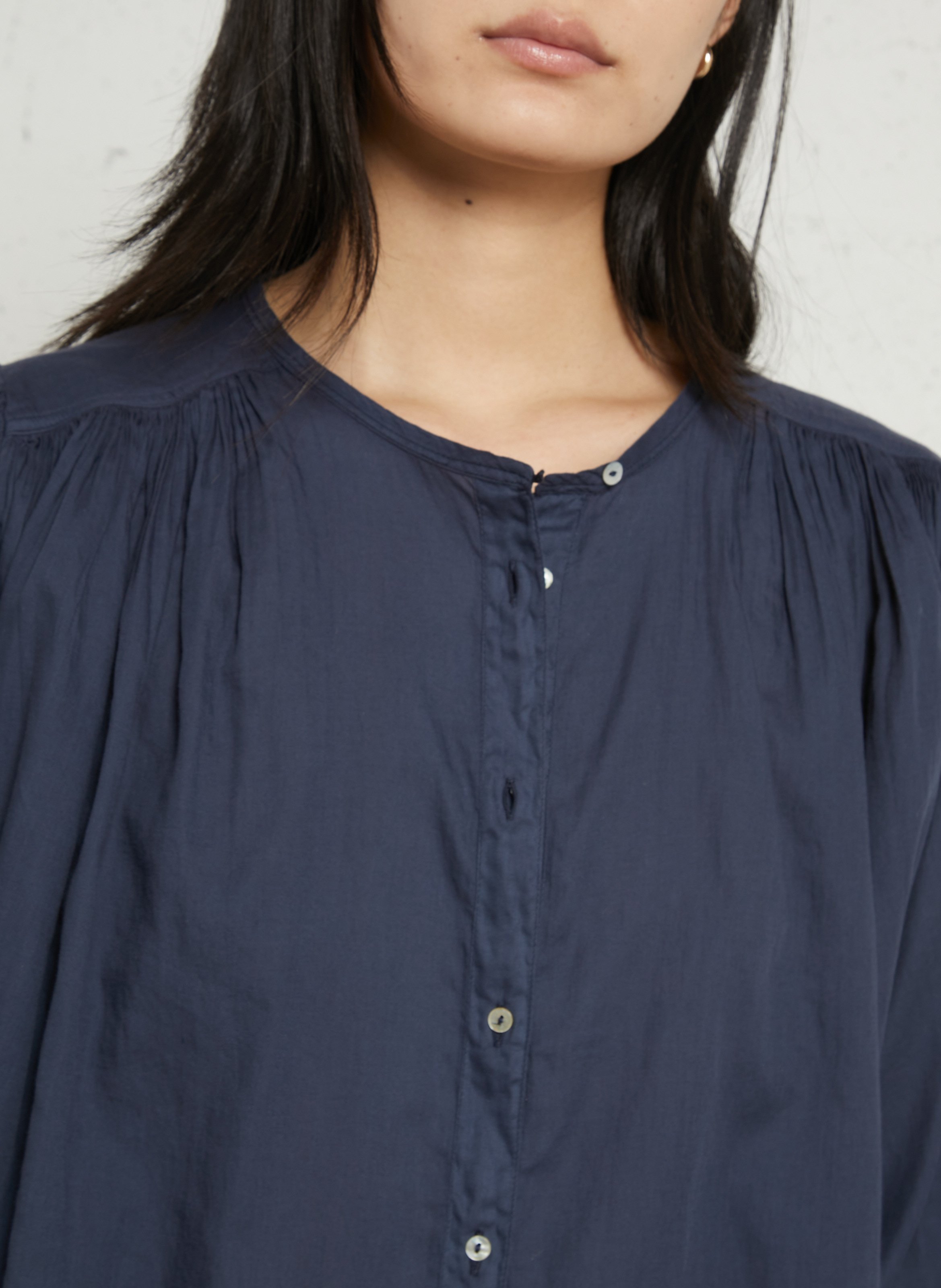 Blouse col rond en cotn  BELLA JONES Bleu