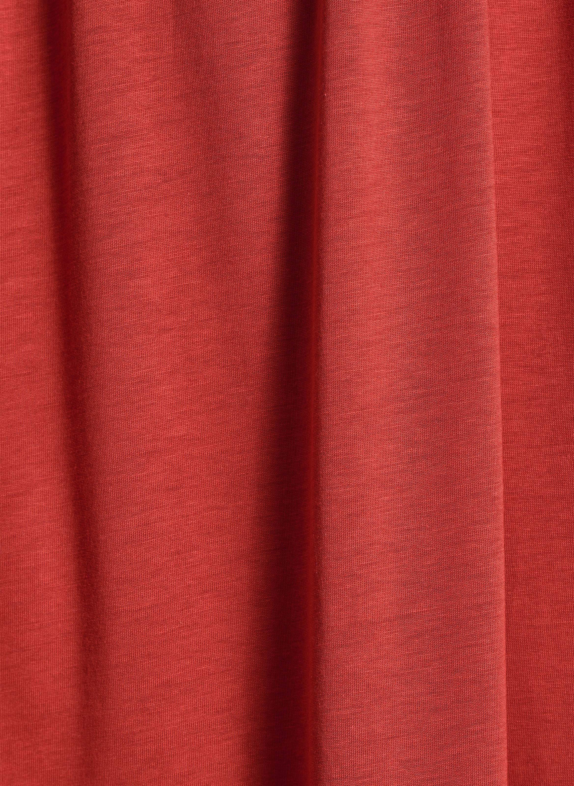 Langes Kleid mit V-Ausschnitt LA FEE MARABOUTEE Rot