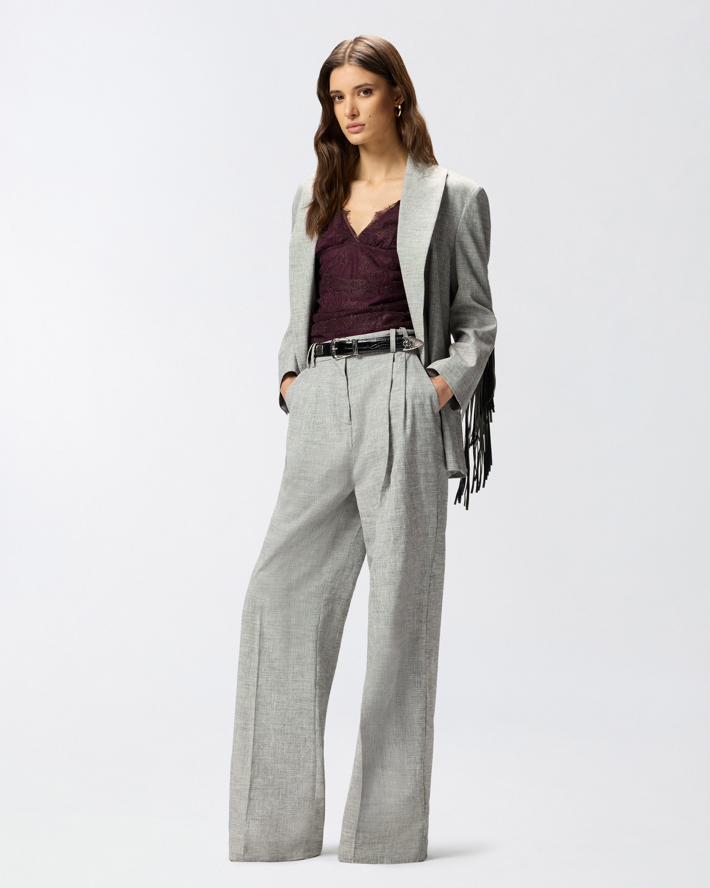 Haut à bretelles en dentelle florale PINKO Multicolore