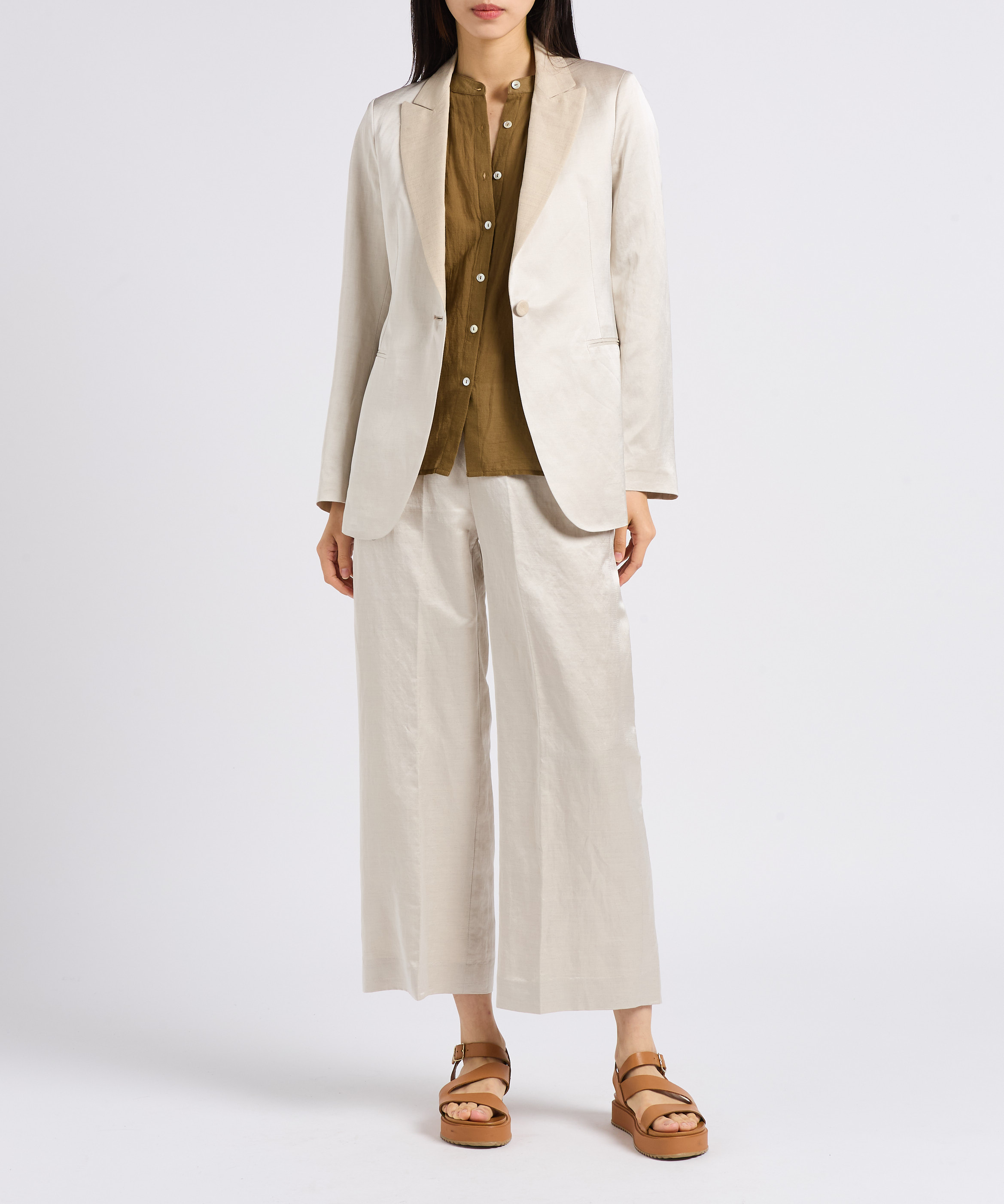 Veste de tailleur satinée  DIEGA Beige