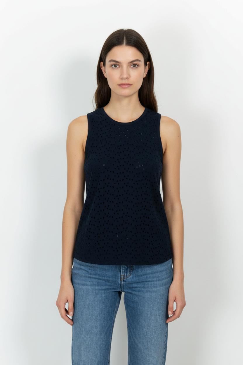 Top & tank top MAJESTIC FILATURES - SECONDE MAIN Blue