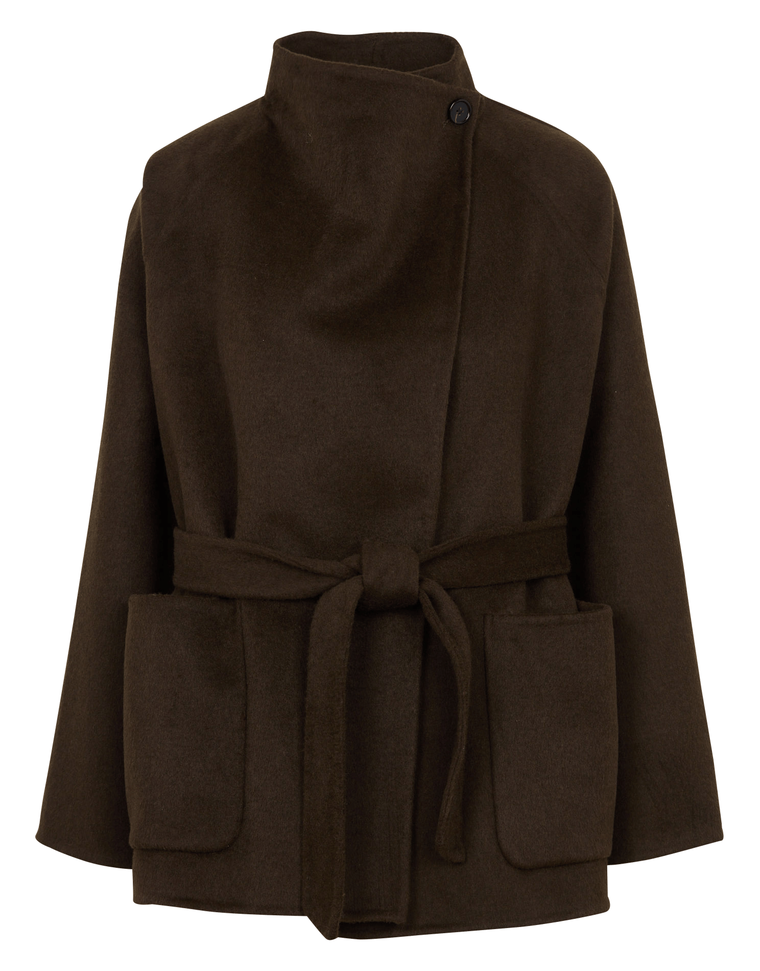 Coat in blended recycled wool SUNCOO Khaki