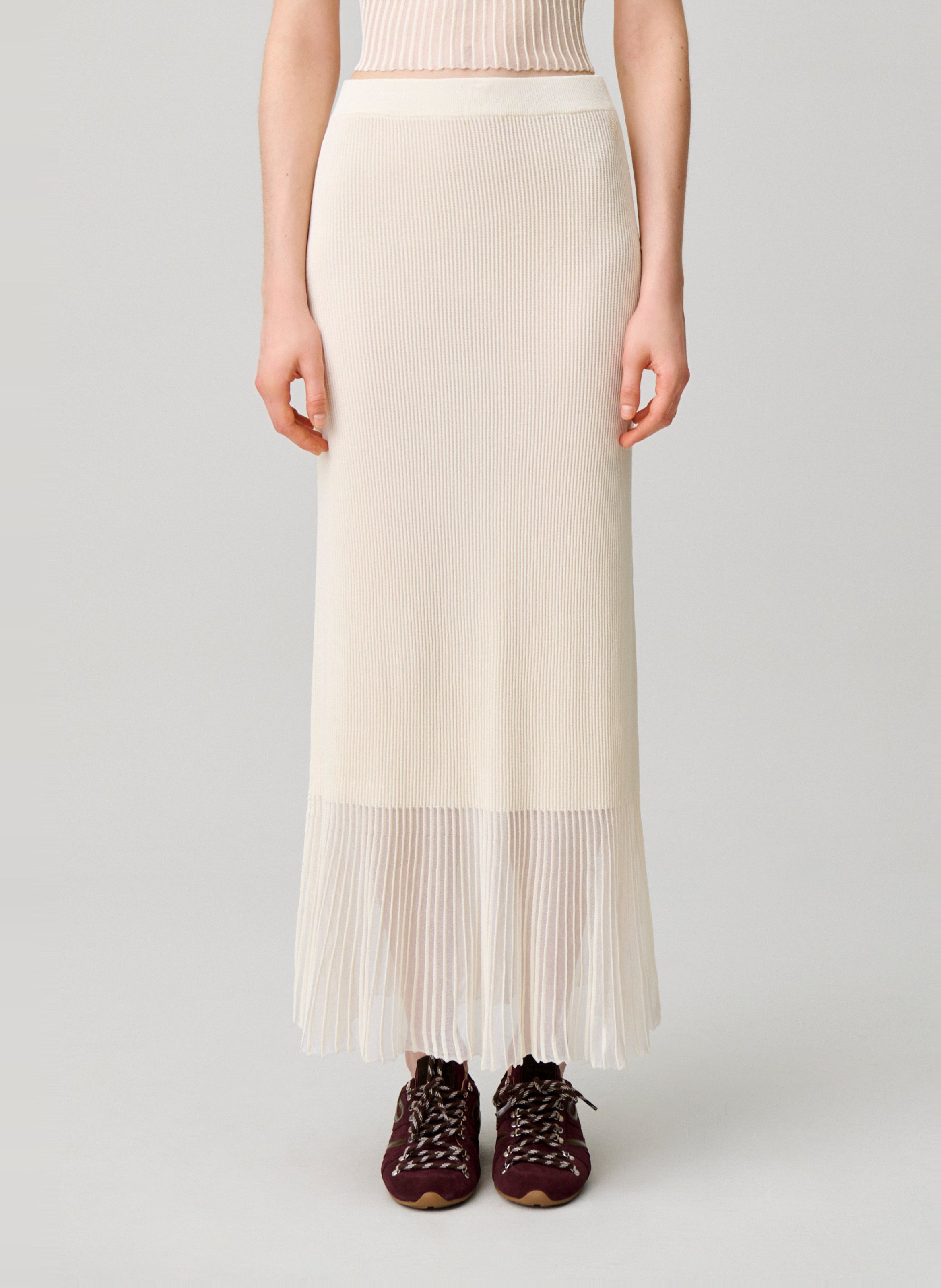 Jupe midi  CLAUDIE PIERLOT Beige