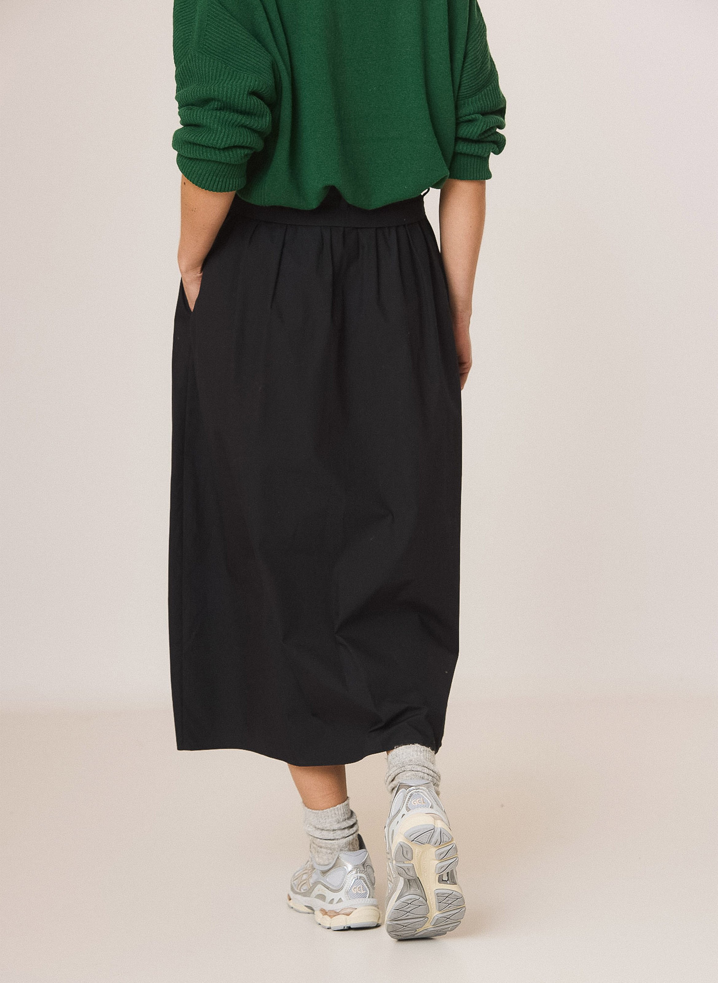 Flared cotton midi skirt INDI & COLD Blue