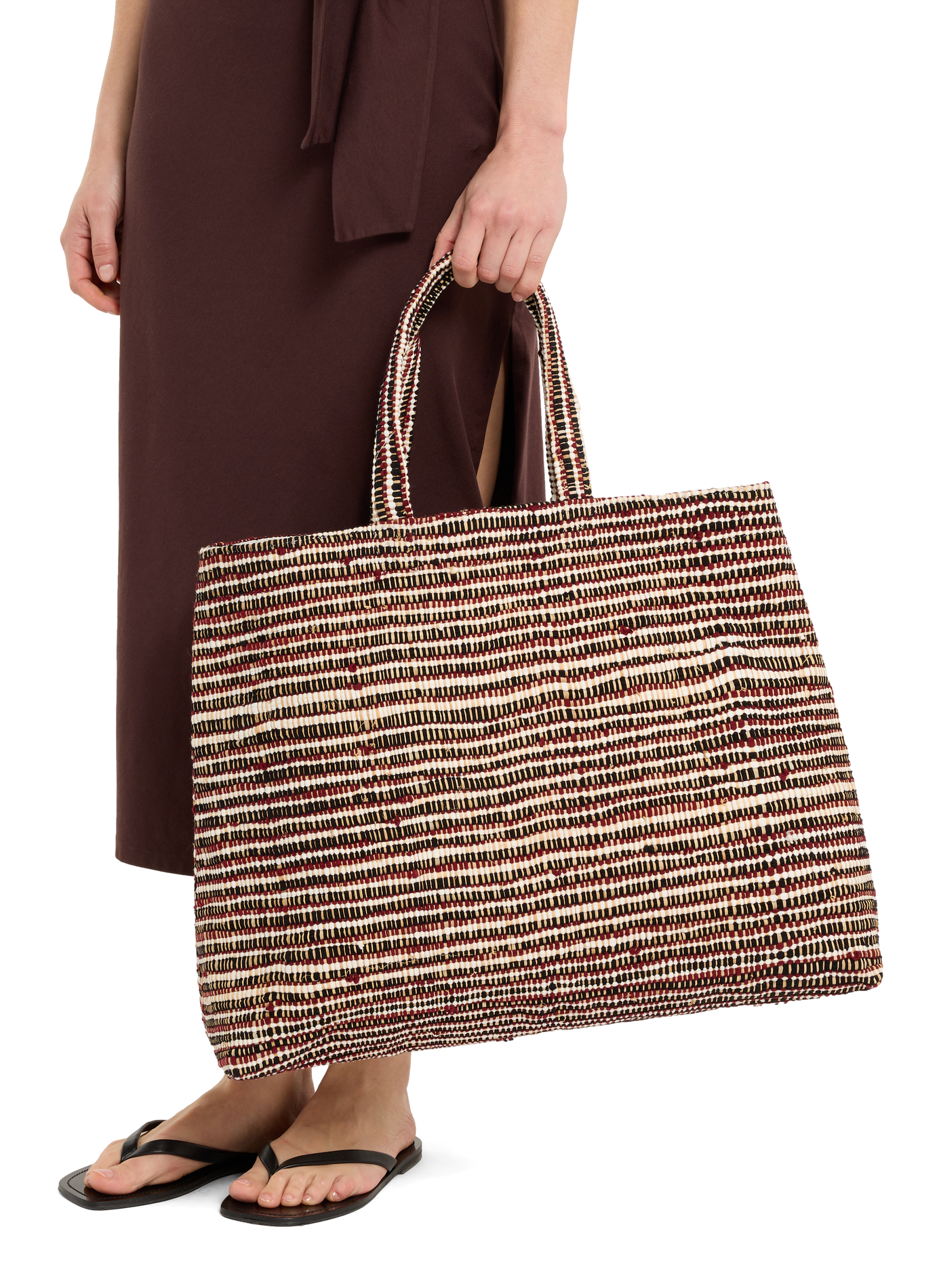 Shopper aus Bast-Mix SAISON 1865 Mehrfarbig